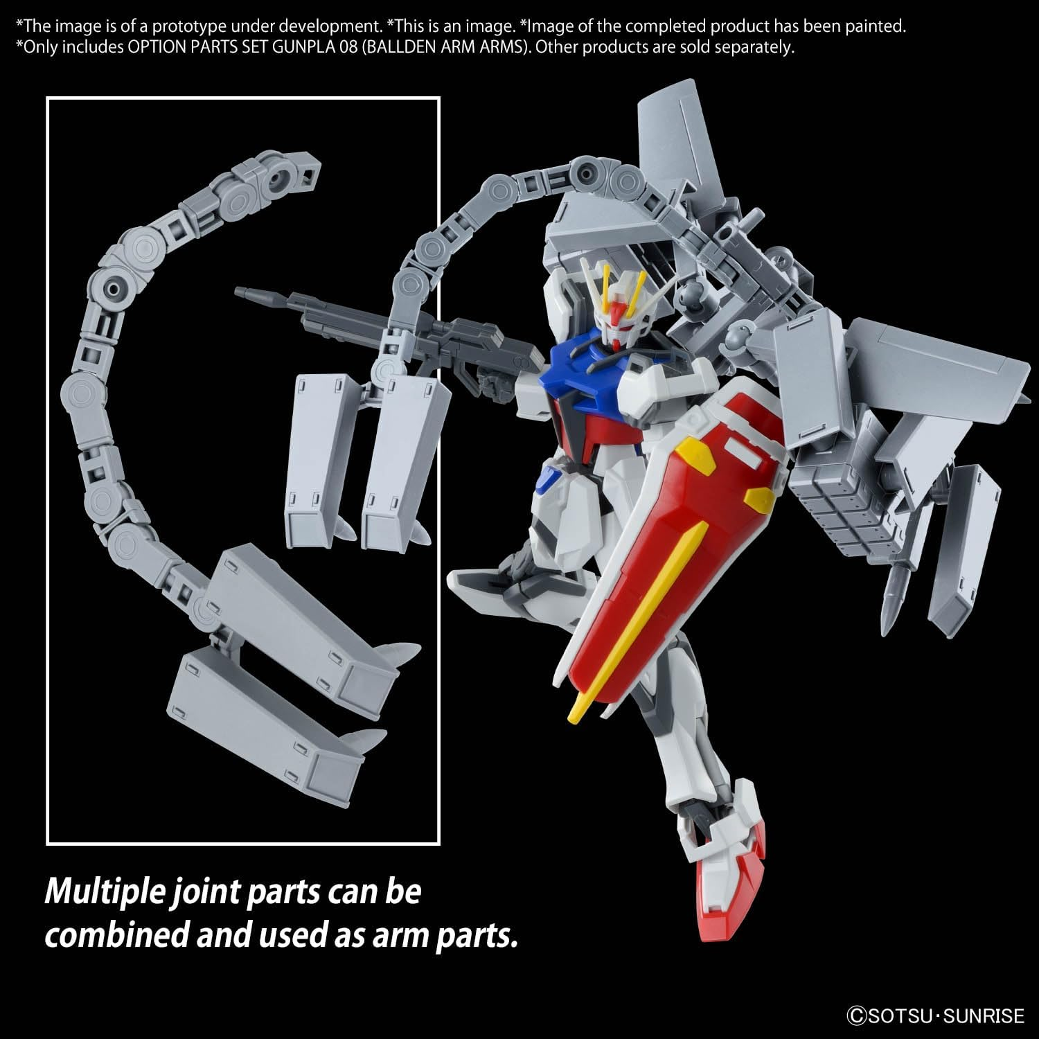 BANDAI HOBBY Gundam Option Parts Set GUNPLA 08 (BALLDEN ARM ARMS) image number 1