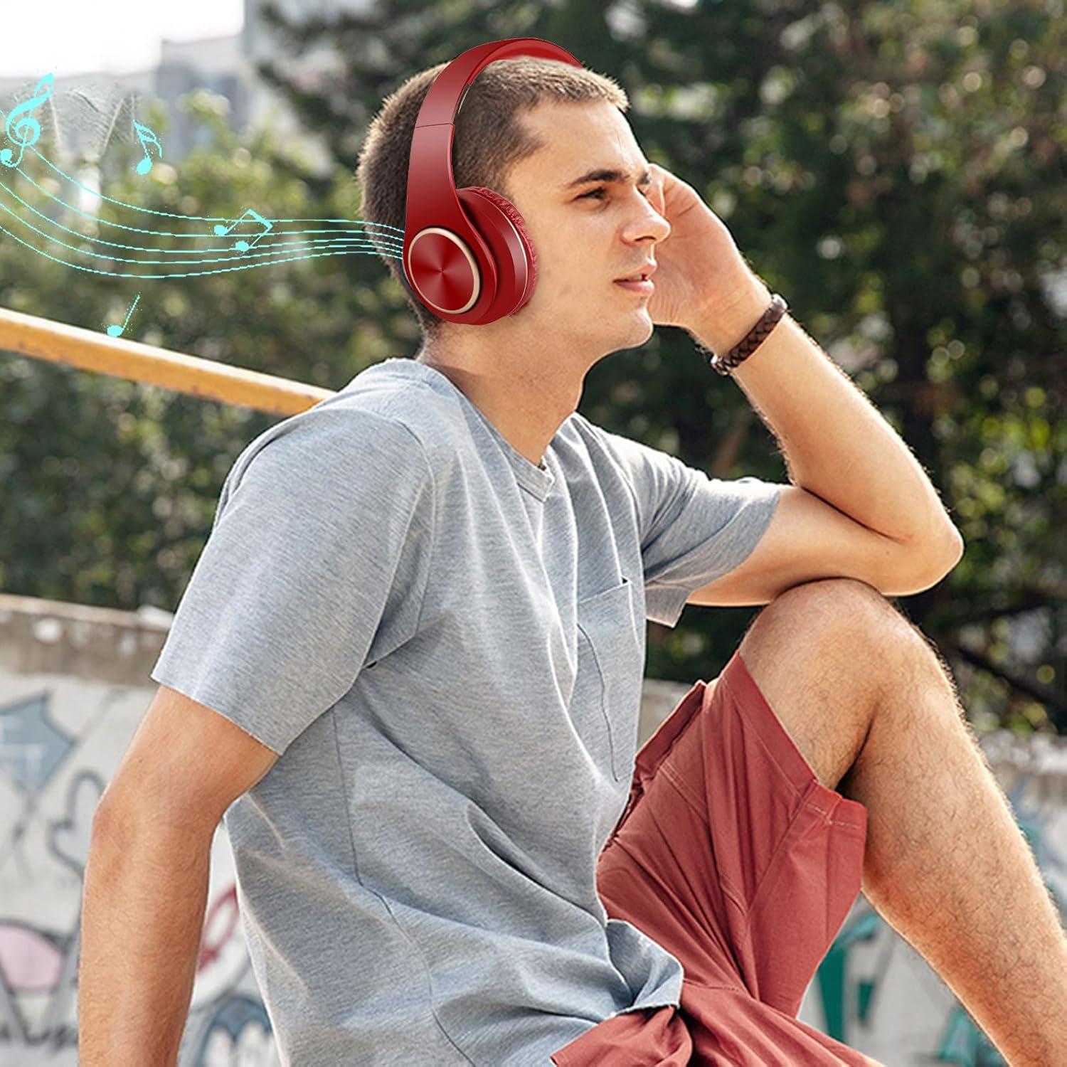 Noise Cancelling Wireless Headset - Noise Cancelling Stereo Headset | over Ear Headphones for Play Games, Daily Life, Listen to Music image number 1