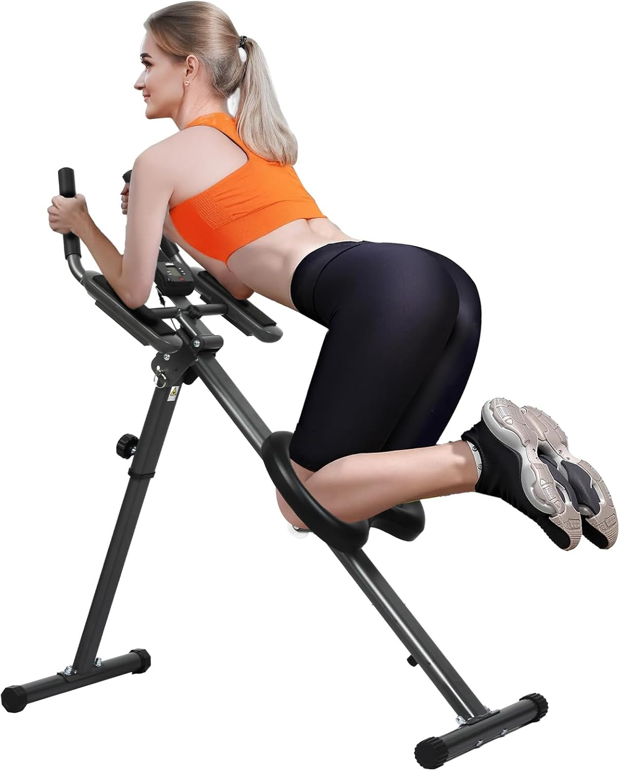 Centra Ab Machine,Foldable Abs Workout Equipment,Adjustable Ab Trainer Machine for Home Gym, Multi-Functional Abdominal Trainer,Knee Protection, LED Monitor image number 2