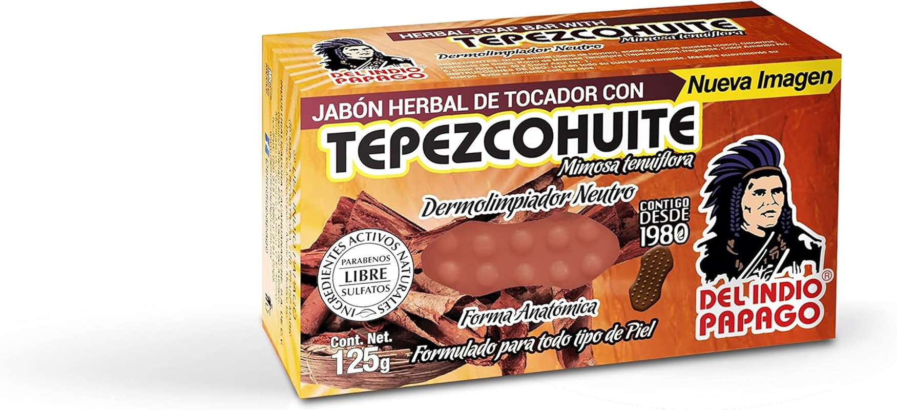 Del Indio Papago Tepezcohuite Cream 60Ml and Tepezcohuite Soap 130Ml image number 5