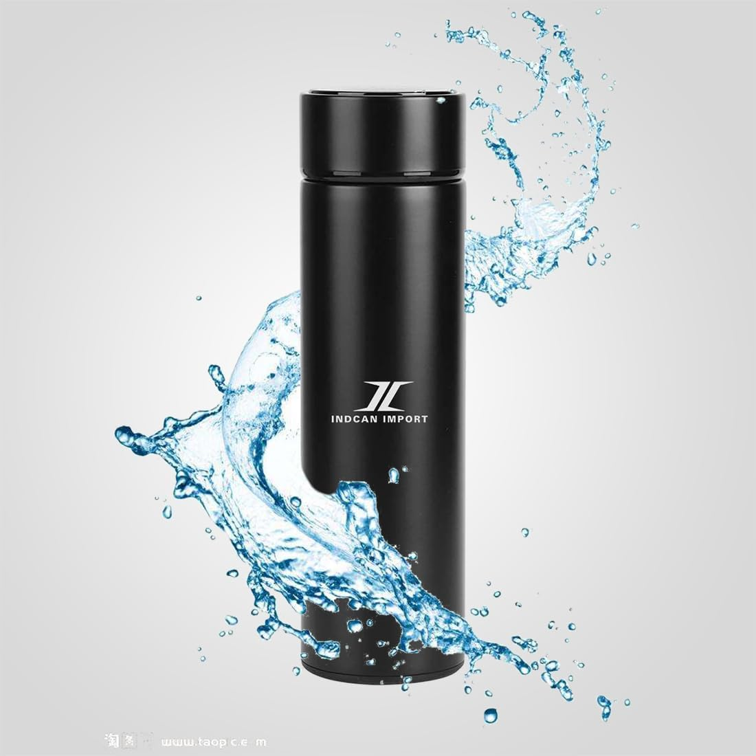 INDCAN IMPORT Vacuum Insulated Water Bottle 500Ml | Double Wall Stainless Steel | Hot & Cold Leak-Proof Travel Flask | Bpa-Free Reusable Sports & Office Bottle &ndash; Keeps Drinks Hot 12H / Cold 24H