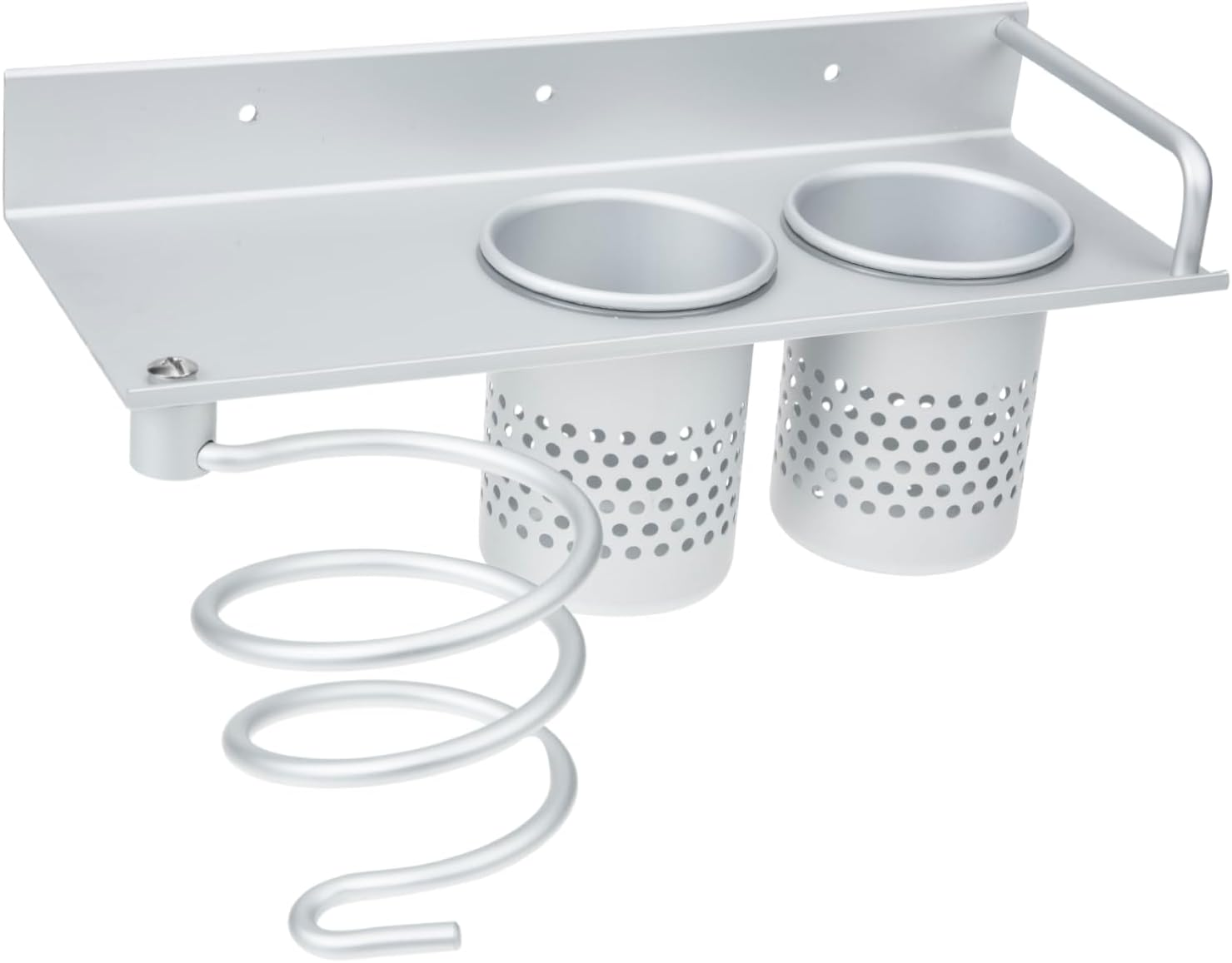 LOLIPPYY Wall-Mounted Hair Dryer Rack Bathroom Storage Shelf for Hair Tools Organizer Comb and Curler Shelf