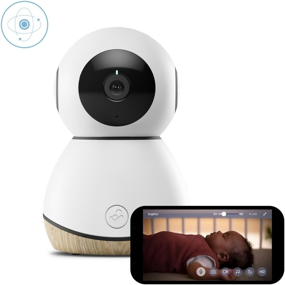 Maxi COSI Connected Nursery Bundle-See Baby Monitor + Soothe Light & Sound + Glow Cot Light, Minimal Design, Smart Sensory Controlled by One App, Easy to Use & Installation image number 2