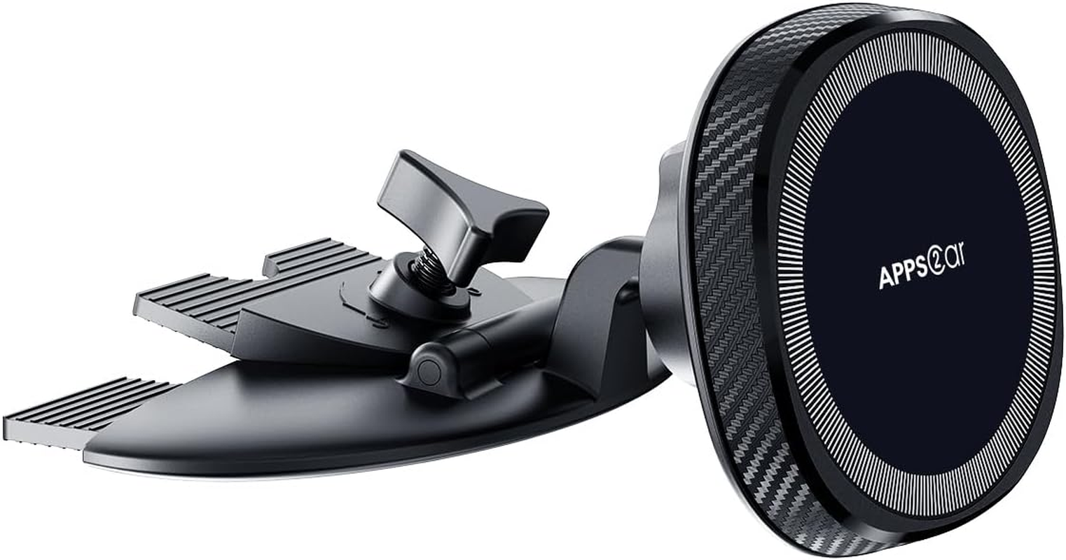 Apps2Car for Magsafe CD Car Mount [Strongest Magnetic Power] Magnetic CD Phone Holder for Car CD Player Phone Mount for Iphone 16 15 14 13 12 Pro Max Mini plus Magsafe Case All Phones image number 5