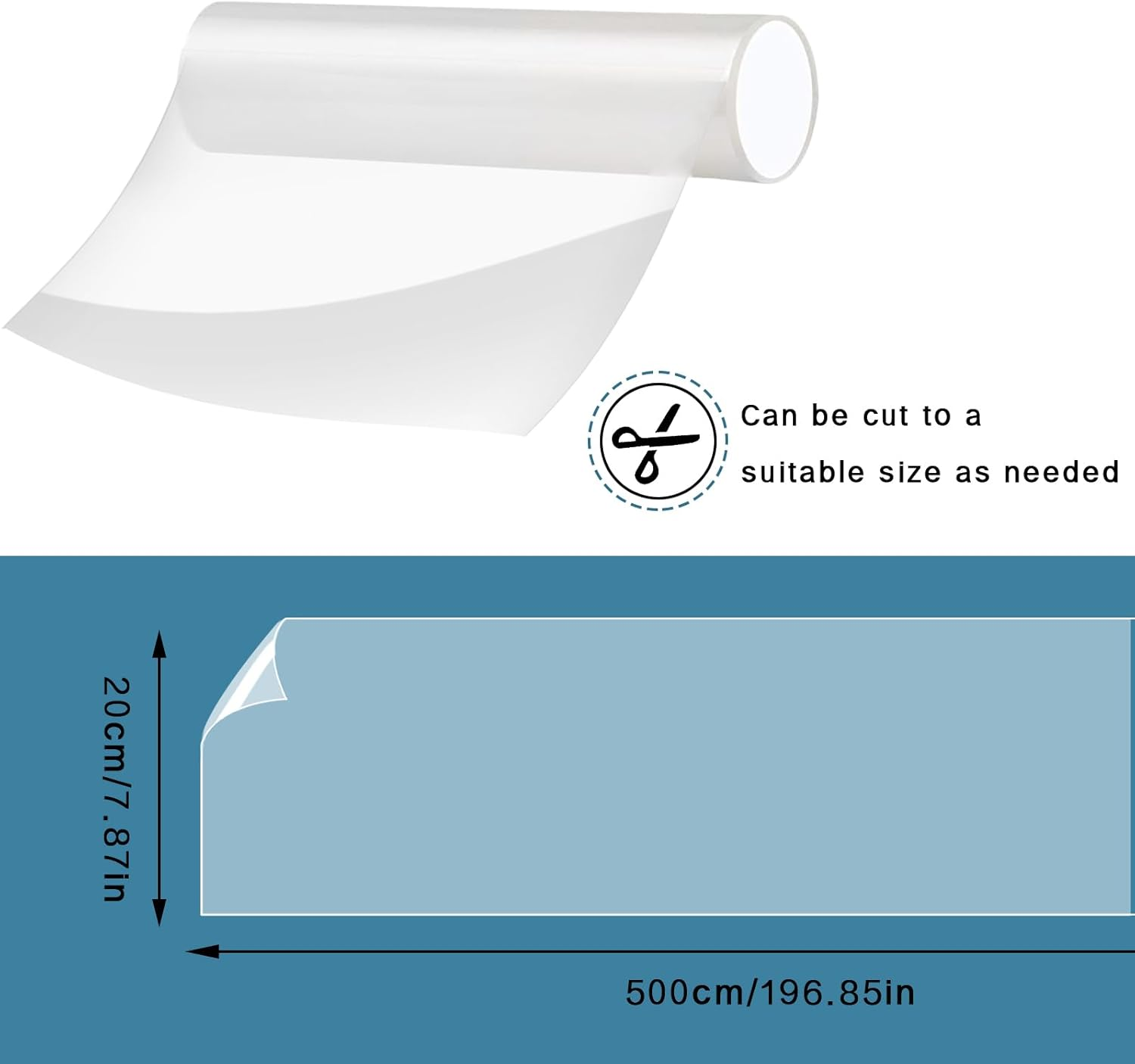 Cat Scratch Protection, 20 X 500 Cm Anti-Scratch Film, Sofa Transparent Scratch Protection Pad, Furniture Protector, Cat Furniture Protection, Scratch Pads for Furniture, Couch, Door, Wall, Scratch Repellent from Cats and Dogs image number 2