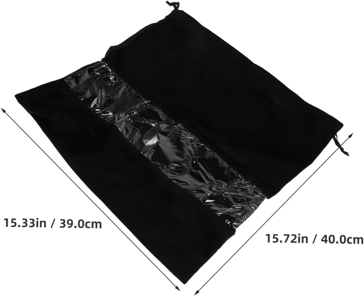 LOLIPPYY Portable Drawstring Hair Dryer Bag Lightweight Velvet Dustproof Storage Pouch for Travel and Home Multi Functional Organizer for Curling Tools Shoes and Small Items image number 4