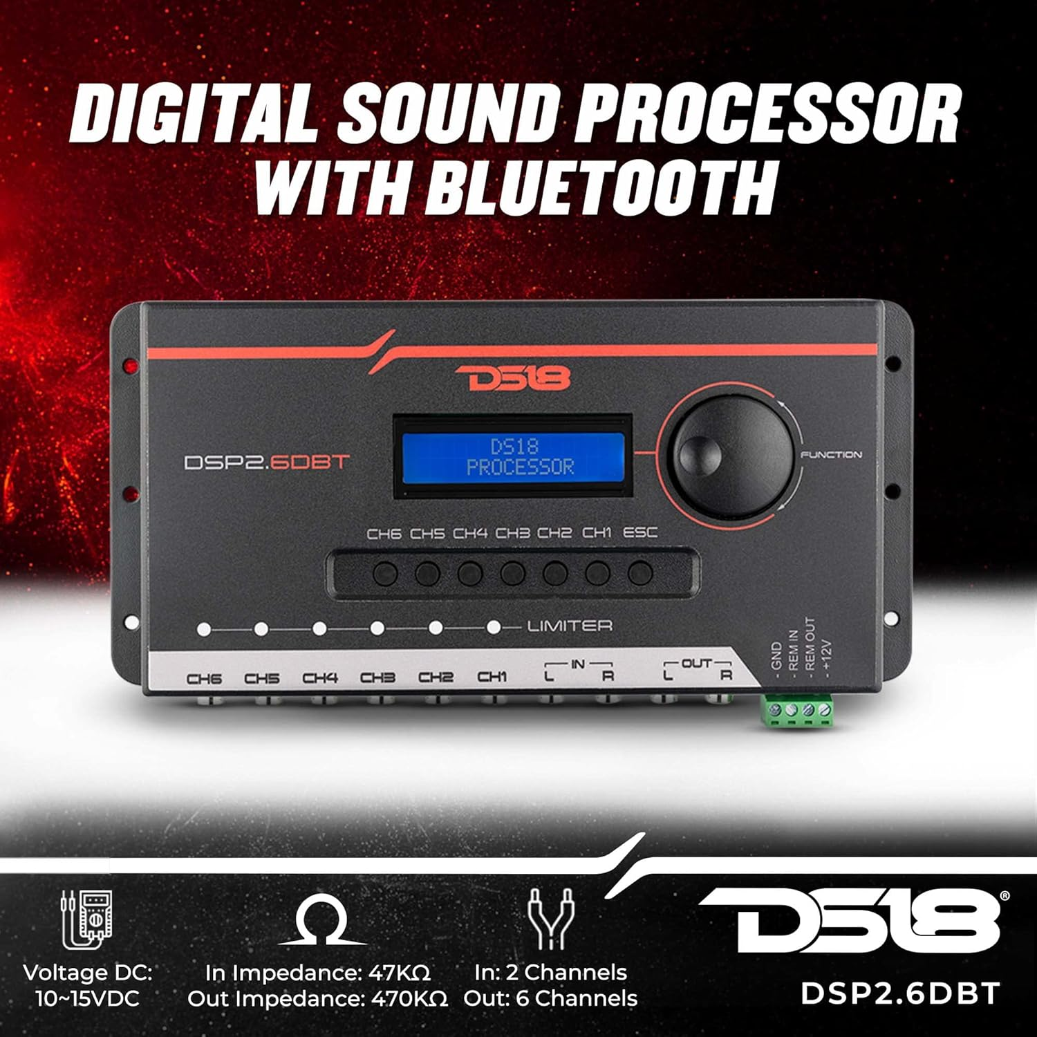 DS18 DSP2.6DBT 2Ch in 6Ch Out Sound Processor image number 1