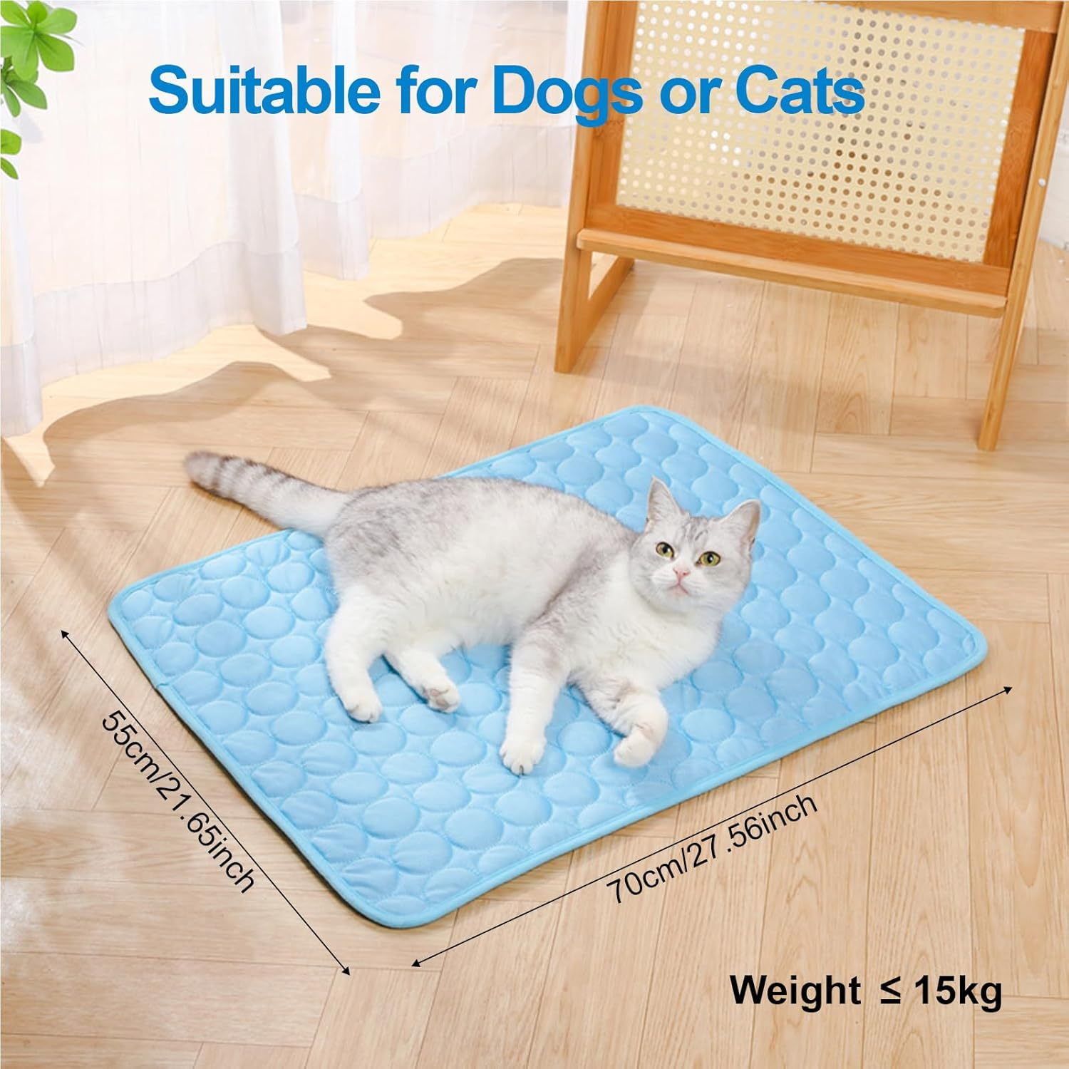 Proxima Direct Pet Cooling Mat, Summer Bed Mats for Middle Small Dogs and Cats, 70&times;55 Portable Foldable Washable Sleeping Pad Cover for Sofa Kennels Crates Home Car Seat Travel Camping Indoor Outdoor image number 3