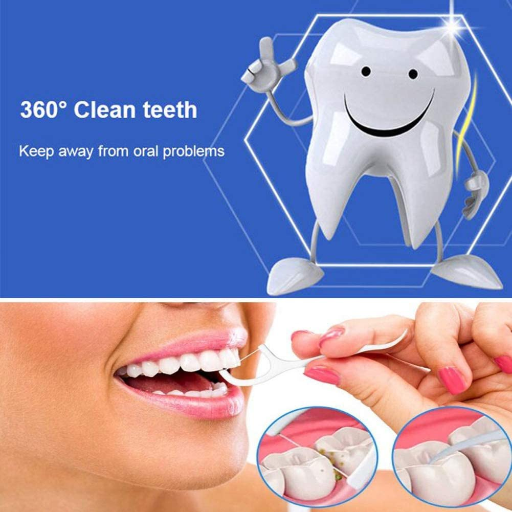 300PCS (6X50Pc/Box) Disposable Dental Flosser Dental Deep Cleaning Teeth Stick Tooth Pick Interdental Brush with Box Oral Care for Adults and Kids image number 3