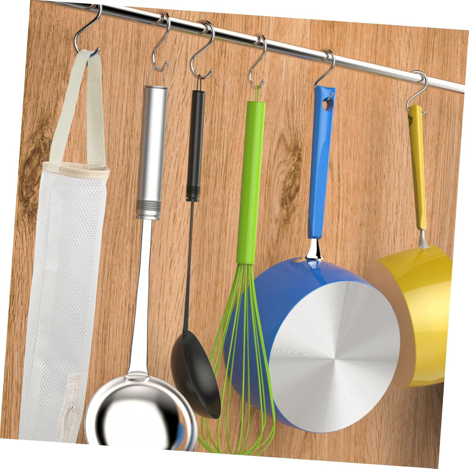 HOLIDYOYO Storage Bag Dispenser for Kitchen Laundry Bathroom Closet Easy Hang Door Knob Wall Garbage Bag Holder Reusable Space Saving image number 2