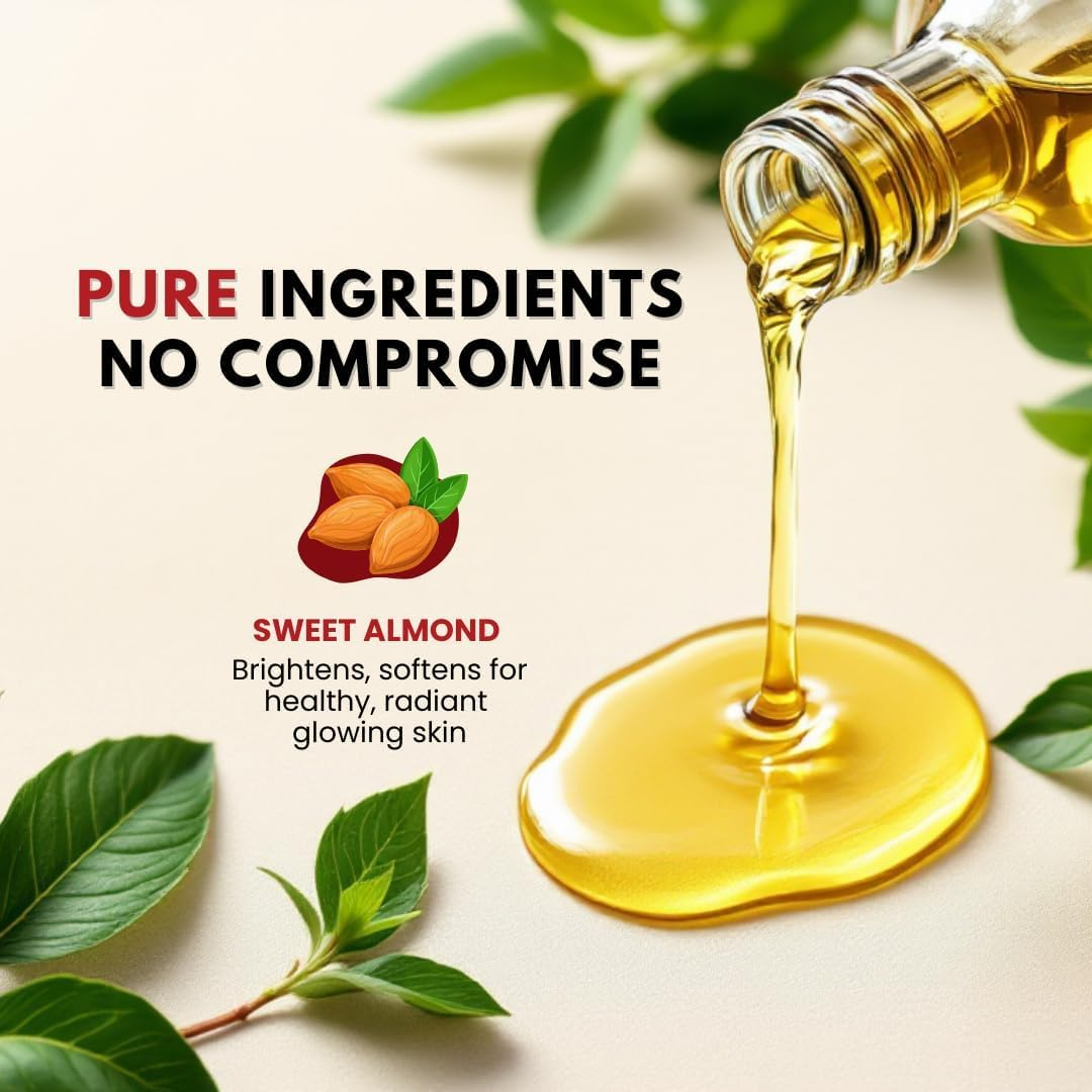 MANTRAMART Natural Cold-Pressed Almond Oil 100 Ml | 100% Pure Sweet Almond Oil for Skin & Hair Care image number 4