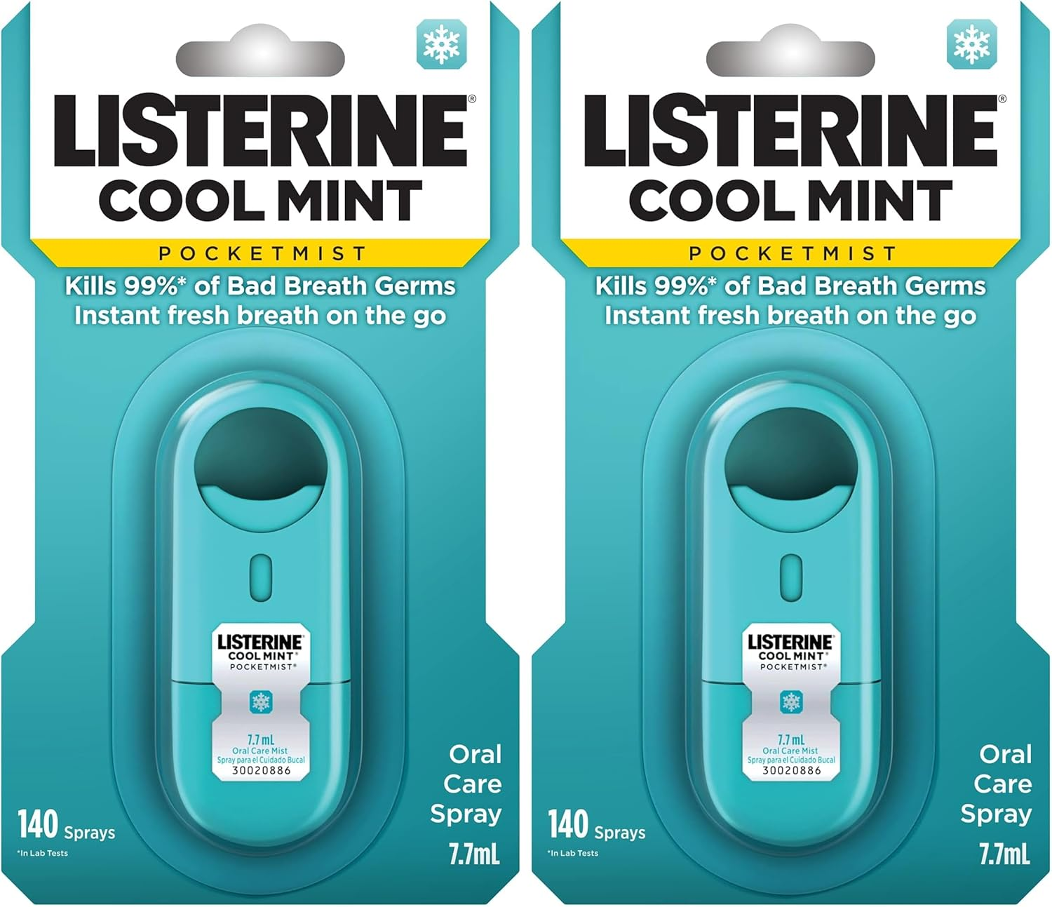 Listerine Pocketmist Oral Care Spray Cool Mint 7.7Ml | Kills 99% of Germs That Cause Bad Breath|Mint Breath Mist Leaves Your Mouth Feeling Refreshed and Clean|Pocket-Sized for Fresh Breath On-The-Go image number 1