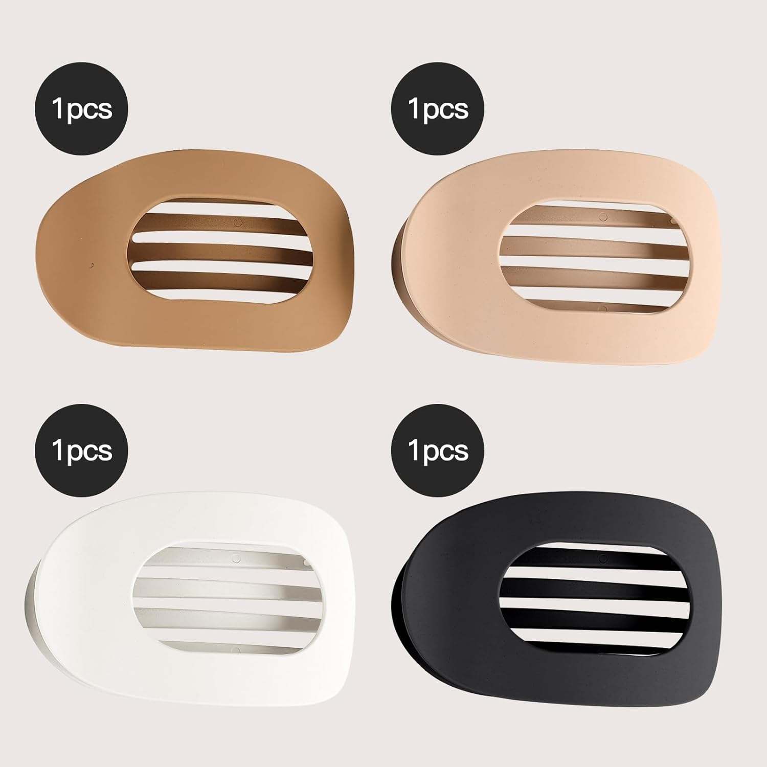 Yamobi Pack of 4 Large Hair Clips, Non-Slip Hair Clips, Women, Stylish Hair Clip for Thick Hair, Ideal for Everyday and Special Occasions (10 Cm X 6 Cm, Black) image number 2