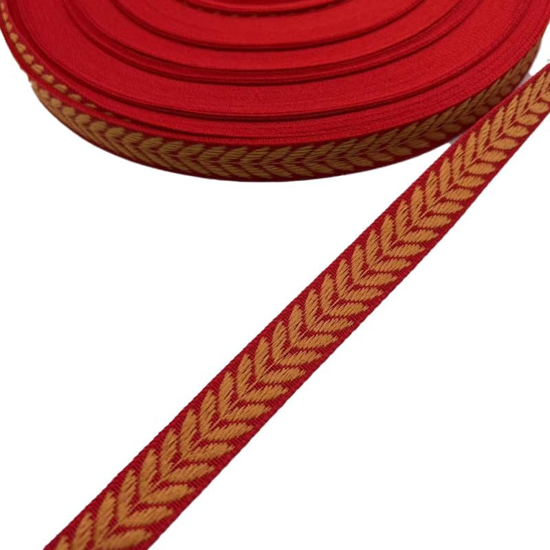 1.5CM*45M Woven Ribbon Trim Ribbon Fabric Ribbon Fabric Border Geometric 4Styles, National Wind Style, Durable and Easy to Stitch