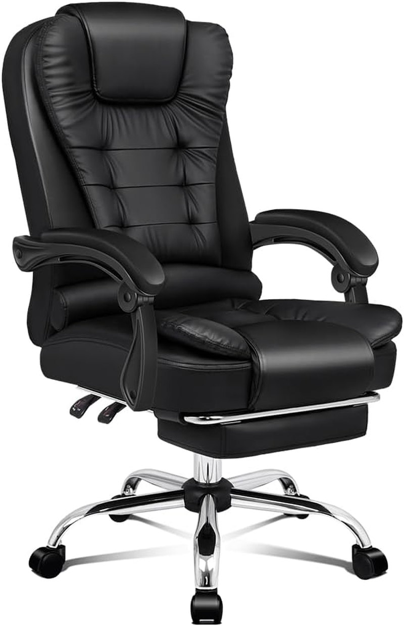 ALFORDSON Ergonomic Office Chair with 150&deg; Recline & Footrest, Computer Desk Chairs with SGS Approved Gas-Lift, Executive Swivel Leather Video Game Chair, Max 180Kg (Earl Pink)