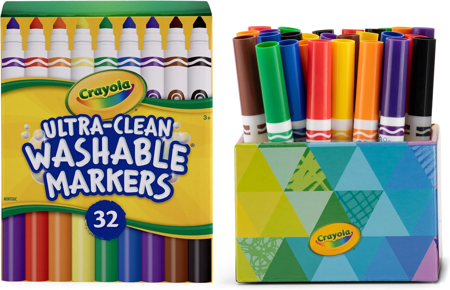 Crayola Ultra Clean Washable Broadline Markers Sharepack, 32 Count