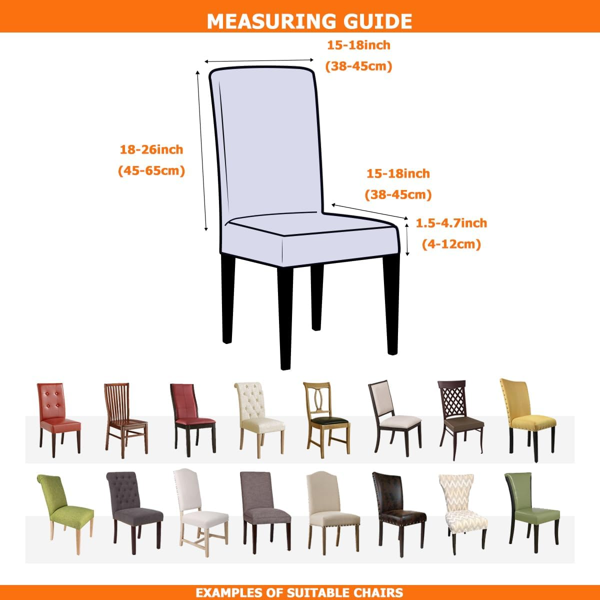 Lalluxy Stretchy Parson Chair Slipcovers for Dining Room Chair Seat Covers Chair Protectors for Party Pet Protection Universal Fit Soft Polyester (Set of 6, Quatrefoil Red) image number 4