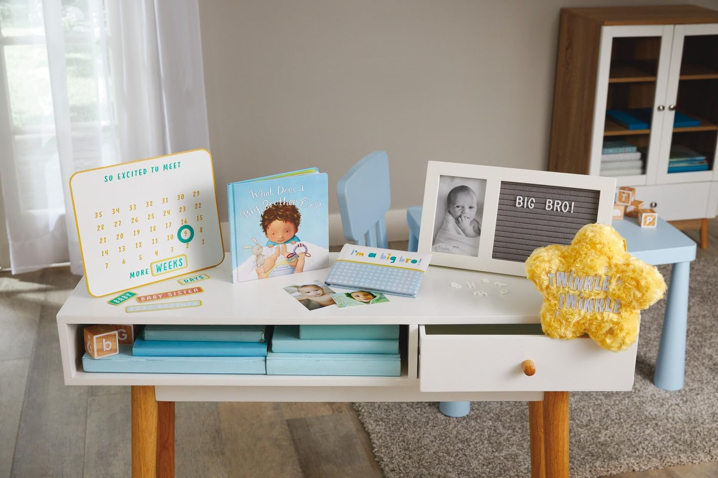 Hallmark so Excited to Meet You Magnetic Baby Countdown Board - Pregnancy Countdown Calendar with Magnetic Stickers. Pregnancy/New Parents Gift. image number 1