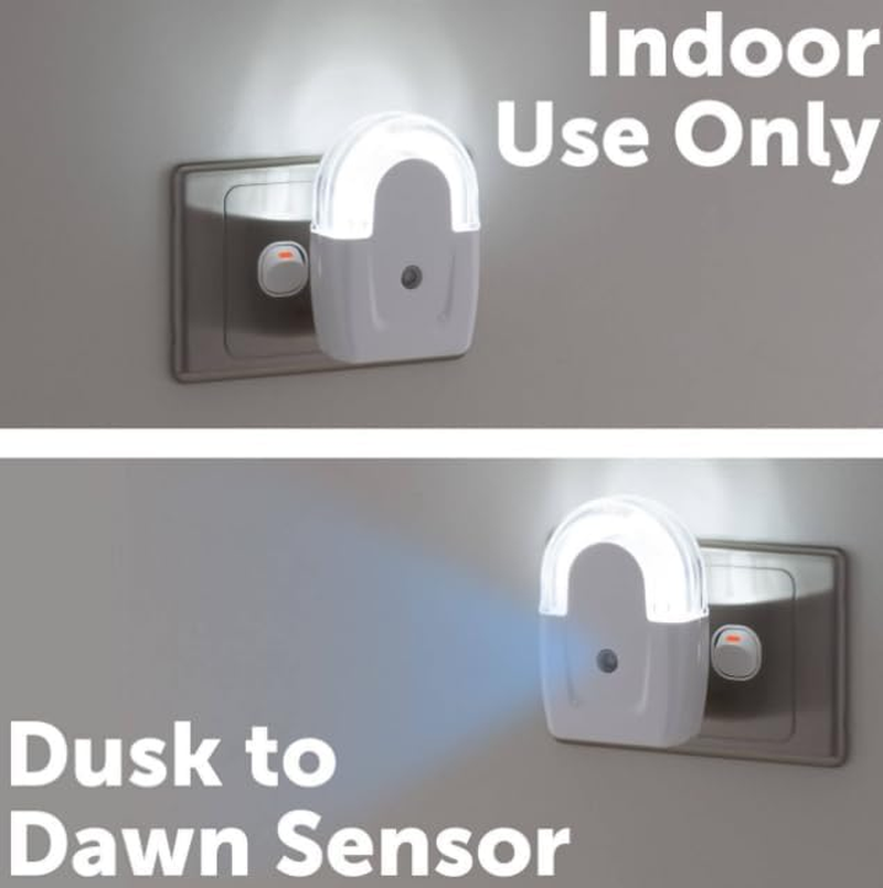 Arlec 240V White N Shaped Auto Sensor LED Night Light Dusk to Dawn Nightlight image number 2