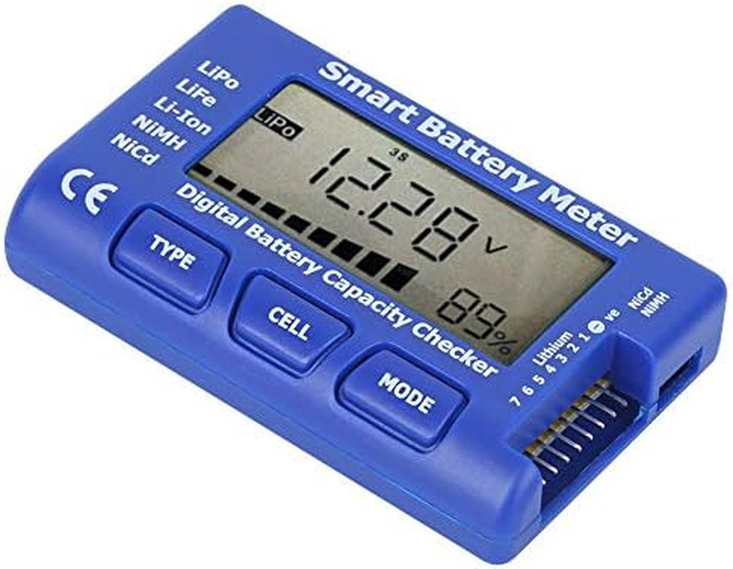 Viagasafamido 5 in 1 Battery Meter, Intelligent Cell Meter Digital Battery Checker Balancer with LCD Display for Lipo Life Liion Nimh Nicd Cell image number 3