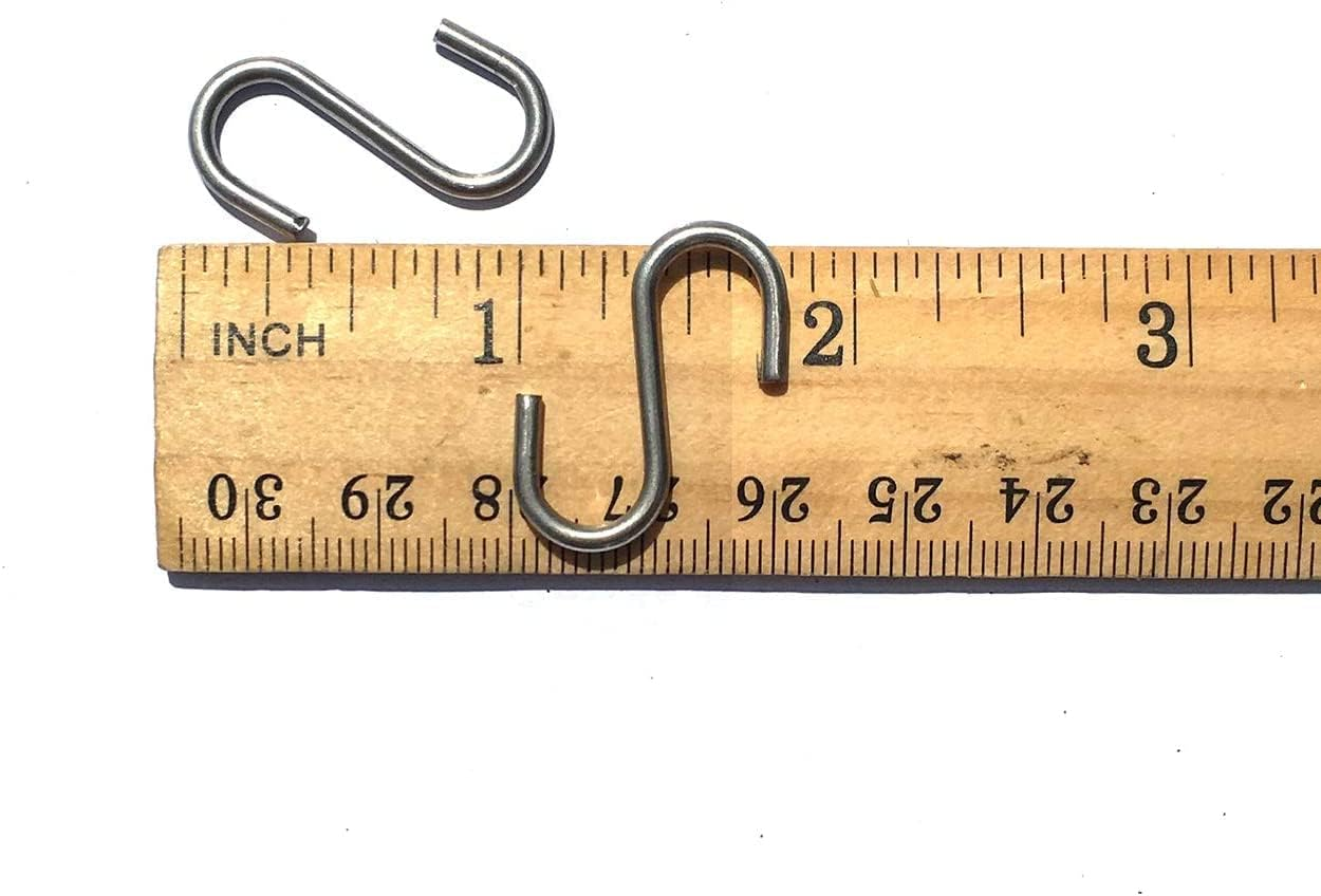 200Pcs Stainless Steel 1 Inch S Hook Connectors Mini S-Shaped Hangers Ornament for Jewelry Key Ring Chain Hardware Pet Name Tag Wood Circles Fishing Lure and Assembly DIY Crafts Doll House image number 4