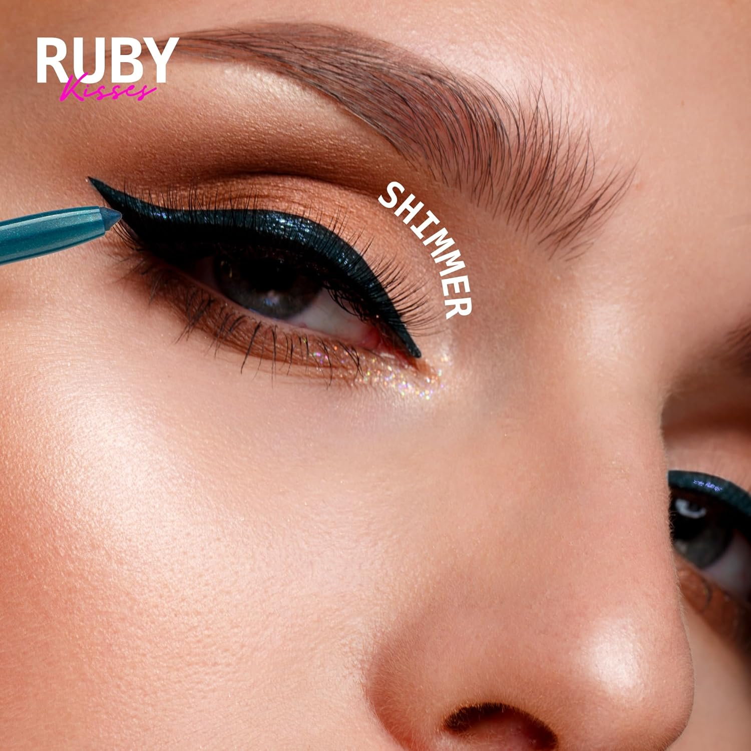 (LAL09 Rich Teal Blue) - Ruby Kisses 24HR EYE DEFINE Auto Eyeliner (LAL09) image number 4