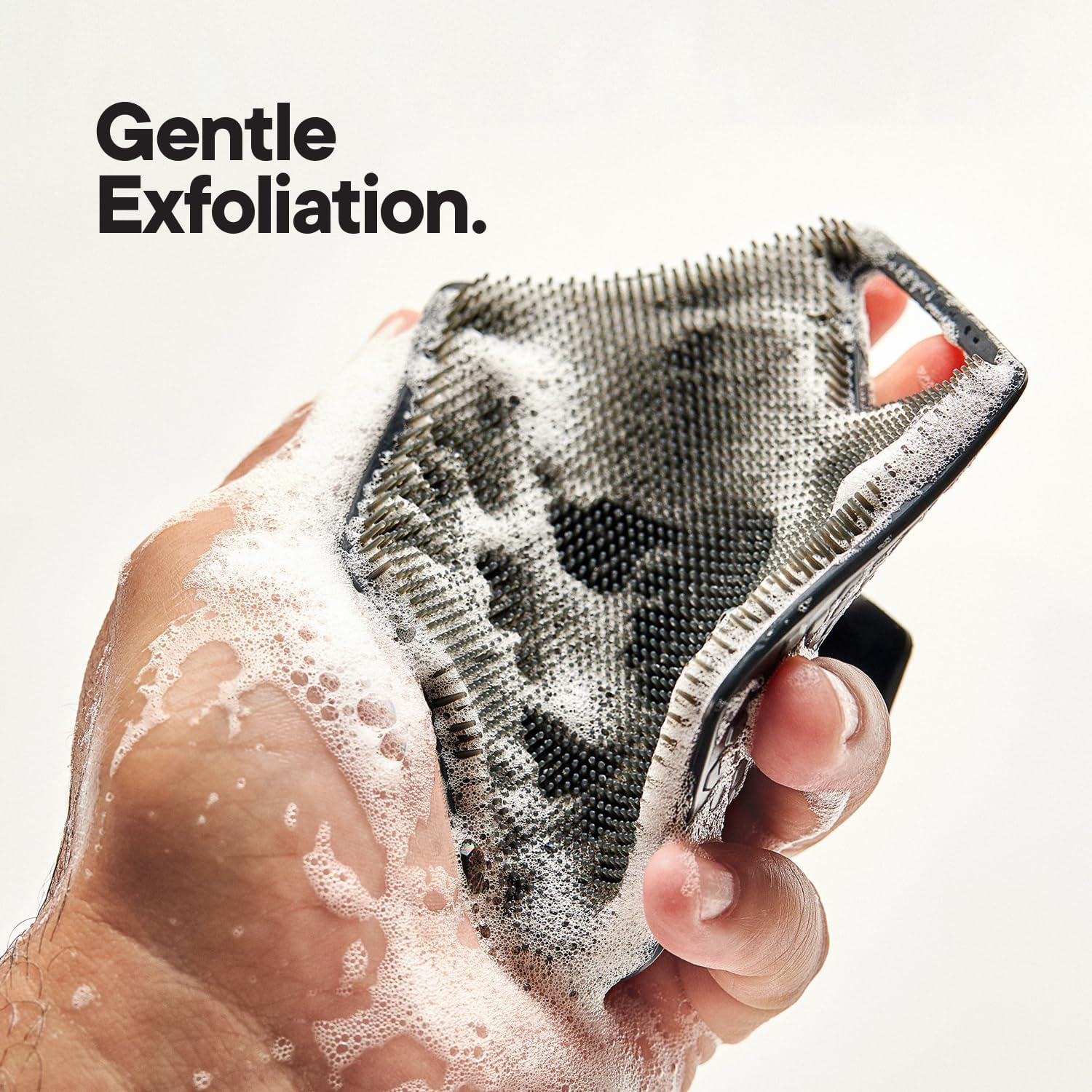 Tooletries - the Ultimate Scrubber Set - with 2X Scrubbers & Holders - Silicone Toiletry Organizer, Shower & Bathroom Accessory - Features Silicone-Grip Technology, Removable & Reusable - Charcoal image number 3