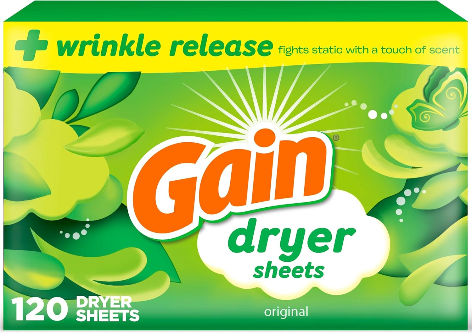 Gain Original Dryer Sheets, 120 Count image number 3