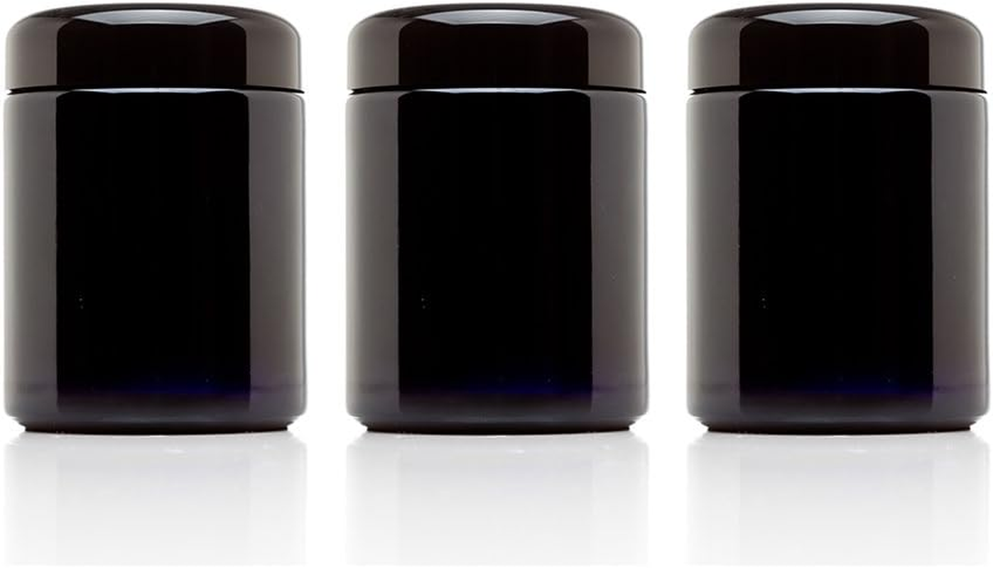 Infinity Jars 250 Ml (8.3 Fl Oz) Tall Black Ultraviolet Refillable Empty Glass Screw Top Jar image number 4