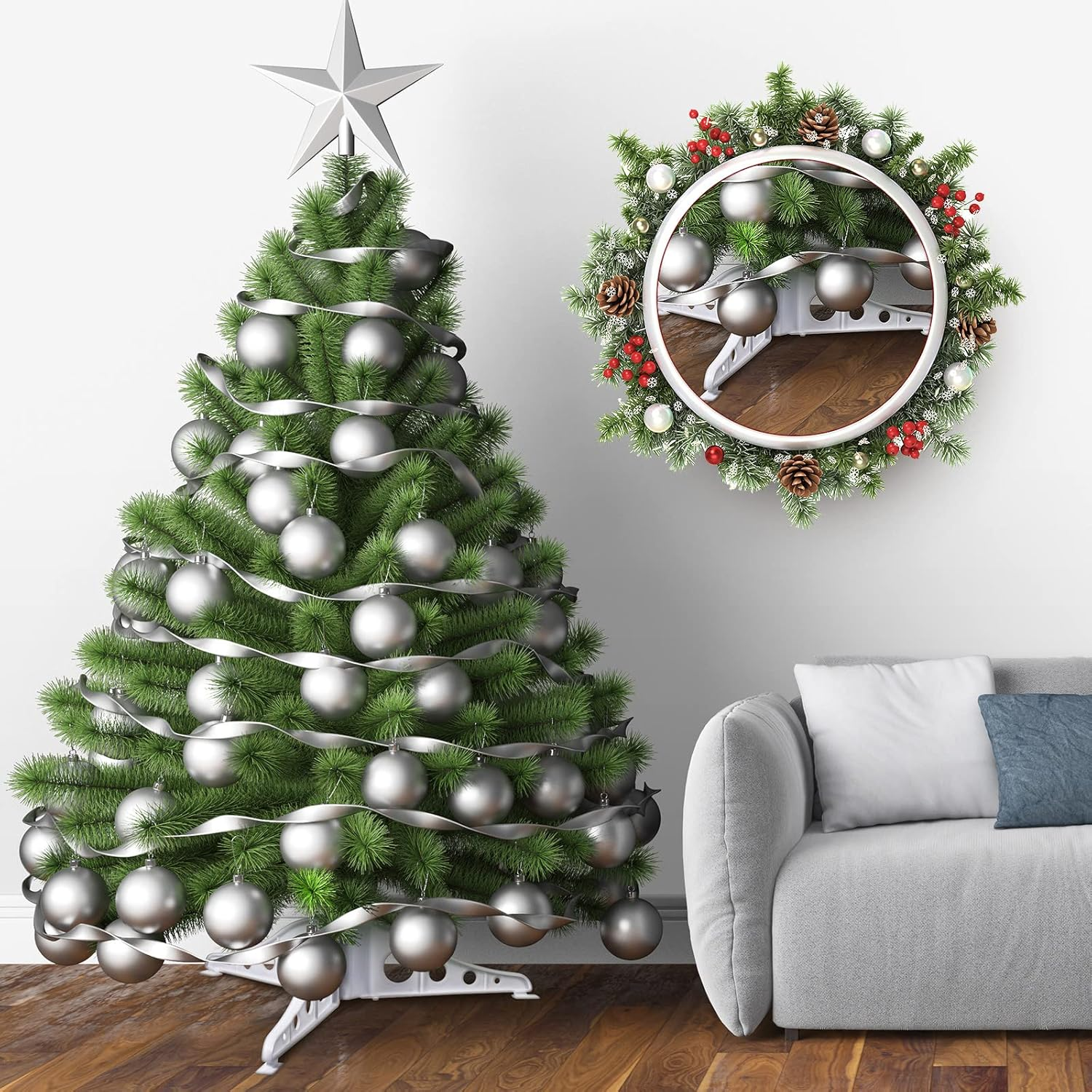 Youyole Christmas Tree Stand Plastic Legs Replacement White Artificial Xmas Base Holder for Trees 0.75'' in Diameter image number 3