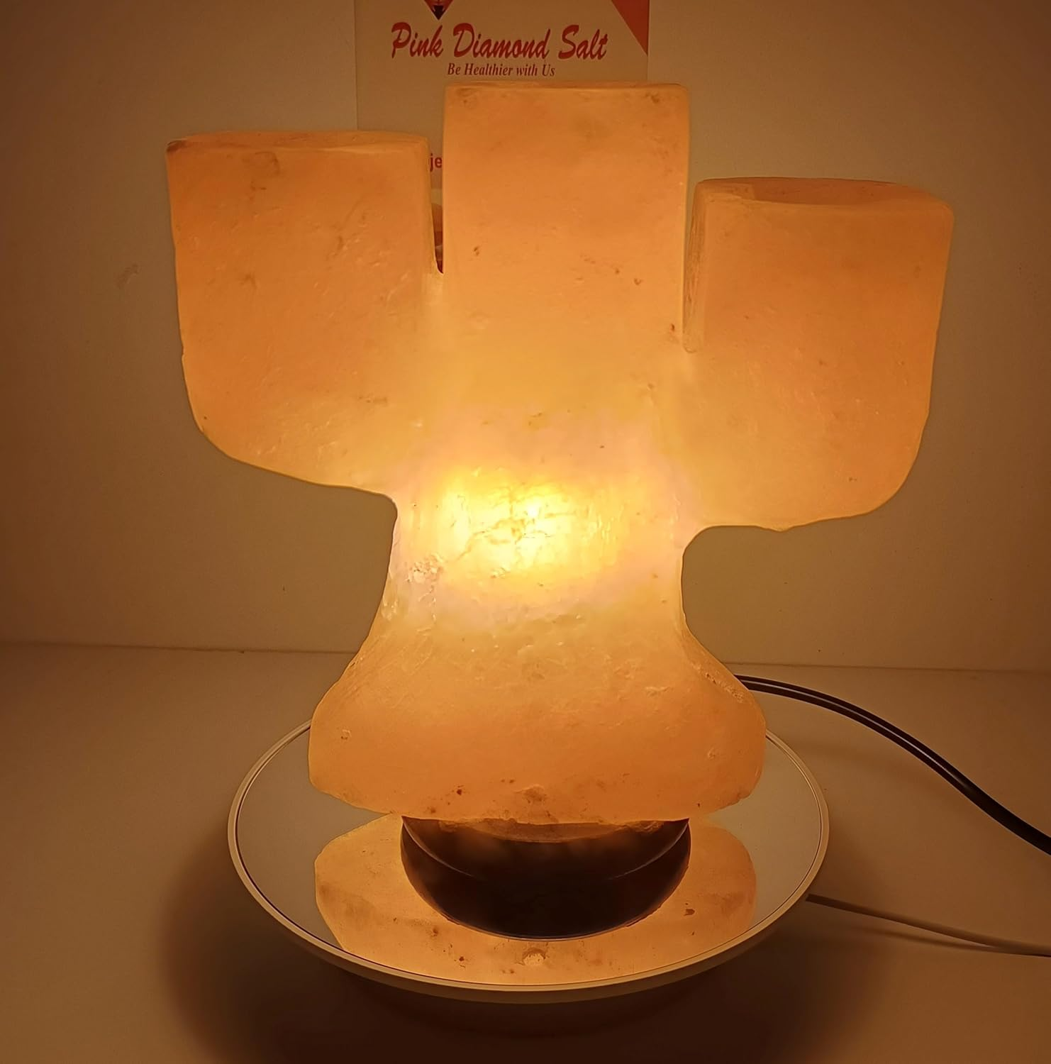 3-4 KG Himalayan Premium Natural Candle Light Holder Salt Lamp 100% Authentic, Beautifully Hand Crafted Candle Light Holder Salt Lamp Comes with Complete Electric Fitting image number 2