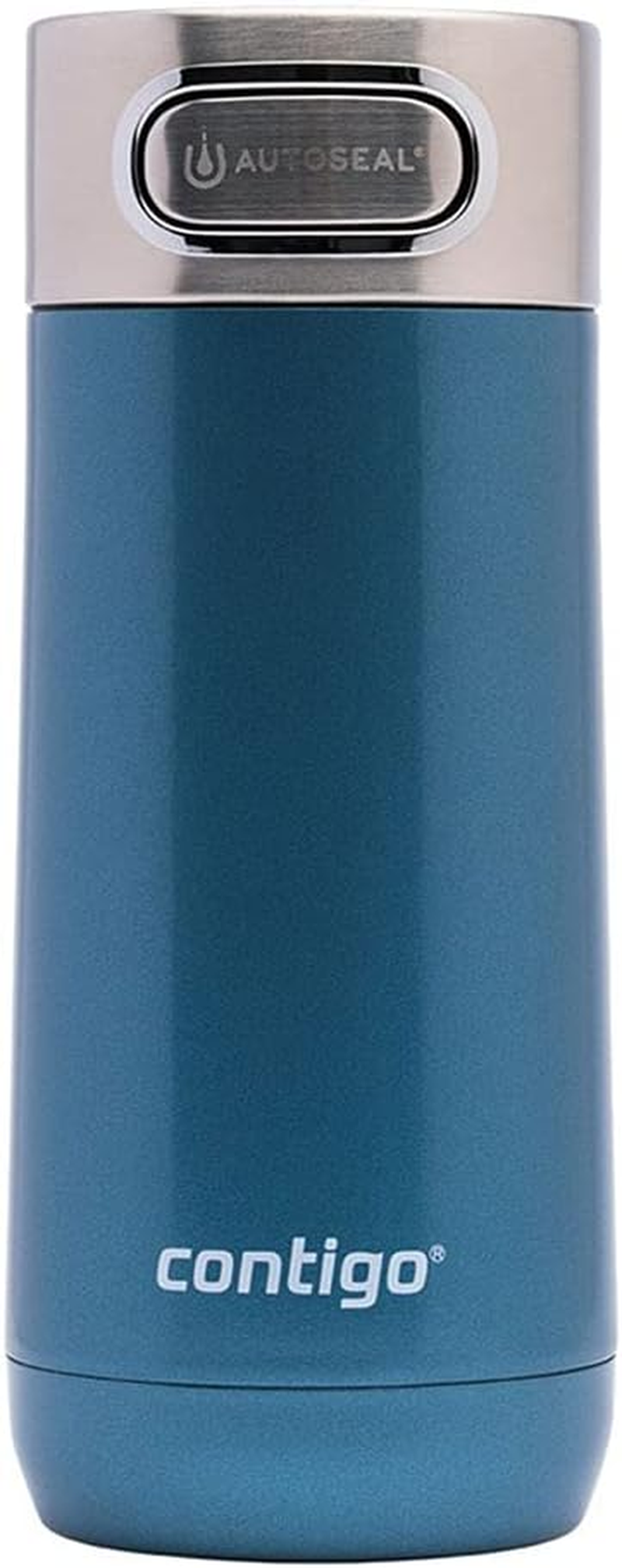 Contigo Luxe Autoseal Travel Mug, Stainless Steel Thermal Mug, Vacuum Flask, Leakproof Tumbler, Dishwasher Safe, Coffee Mug with BPA Free Easy-Clean Lid, Stainless Steel, 360 Ml