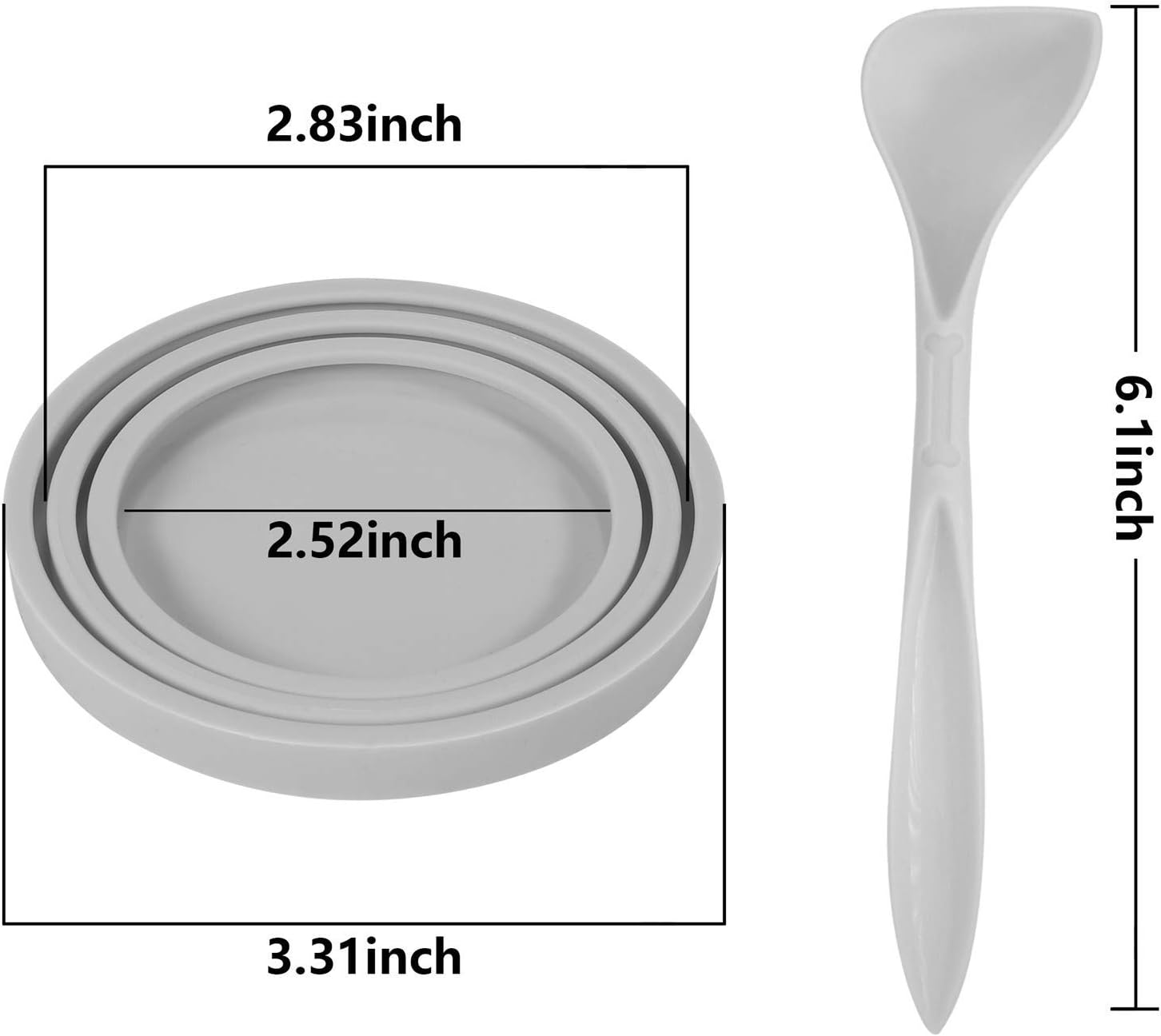 SLSON Pack of 2 Pet Food Can Lids with 2 Spoons and Cute Cat Paw Pattern for Canned Food for Dog and Cat Food, Fits Almost All Food Cans image number 5