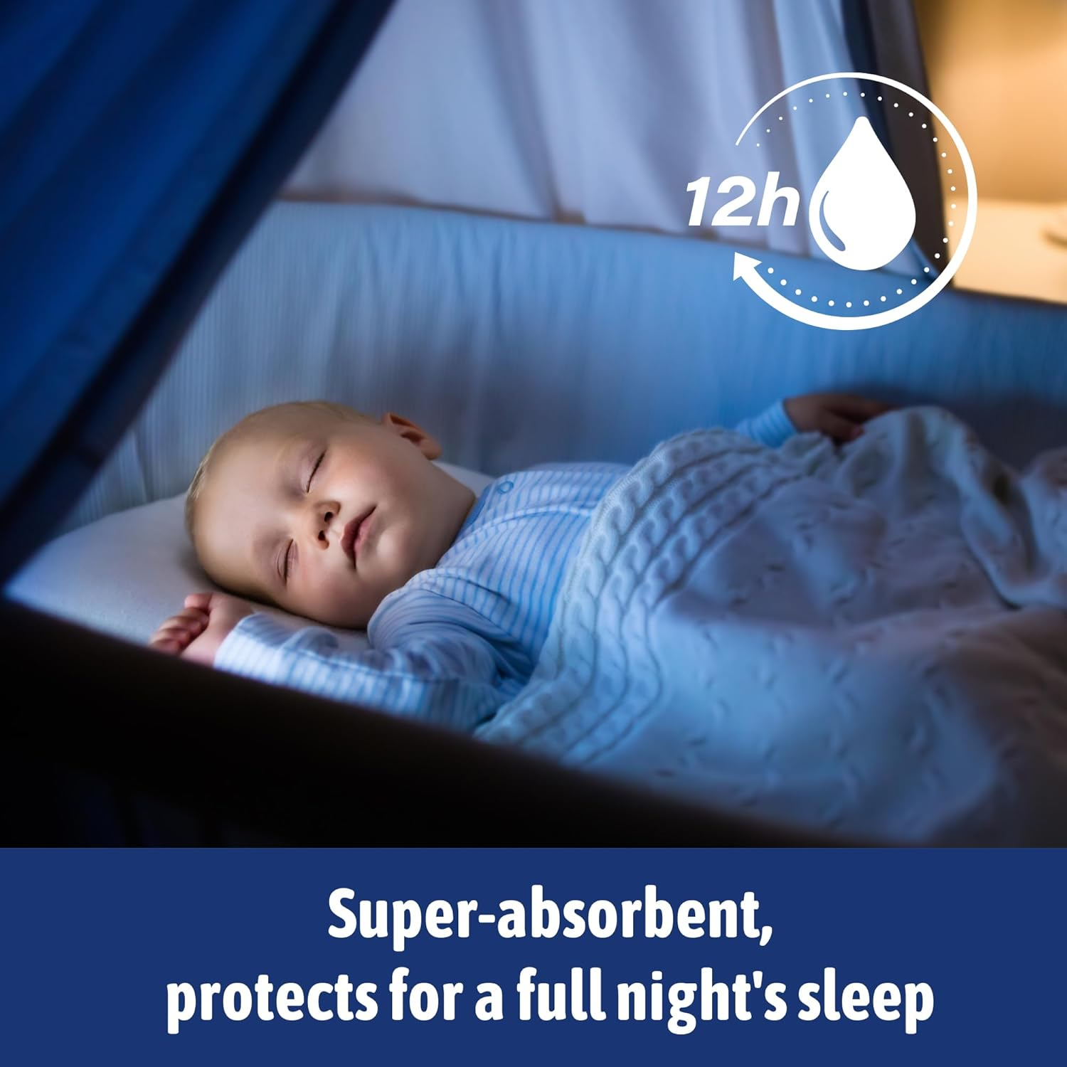 AIWIBI Ultimate Comfort Overnight Nappy Pants, Size 4, 360 Pull-On Disposable Baby Nappy Pants,Super Absorbent 44 Count (9-14 Kg), Nighttime Underwear image number 6