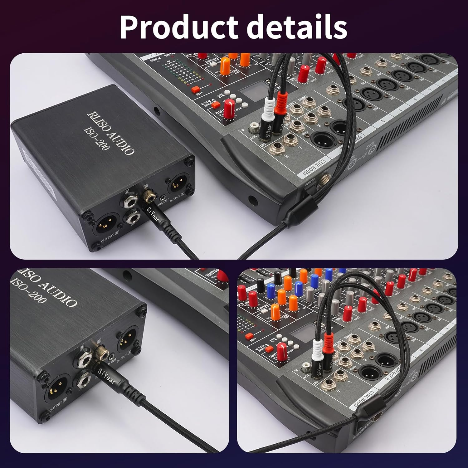 Siyear RCA Y Splitter Cable, 1 Male to 2 Male RCA Adapter Audio Cables,Subwoofer Cable for Amplifiers/Tv/Subs/Amps/Hi-Fis/Home Theater/Receivers 6.6FT/2M image number 5