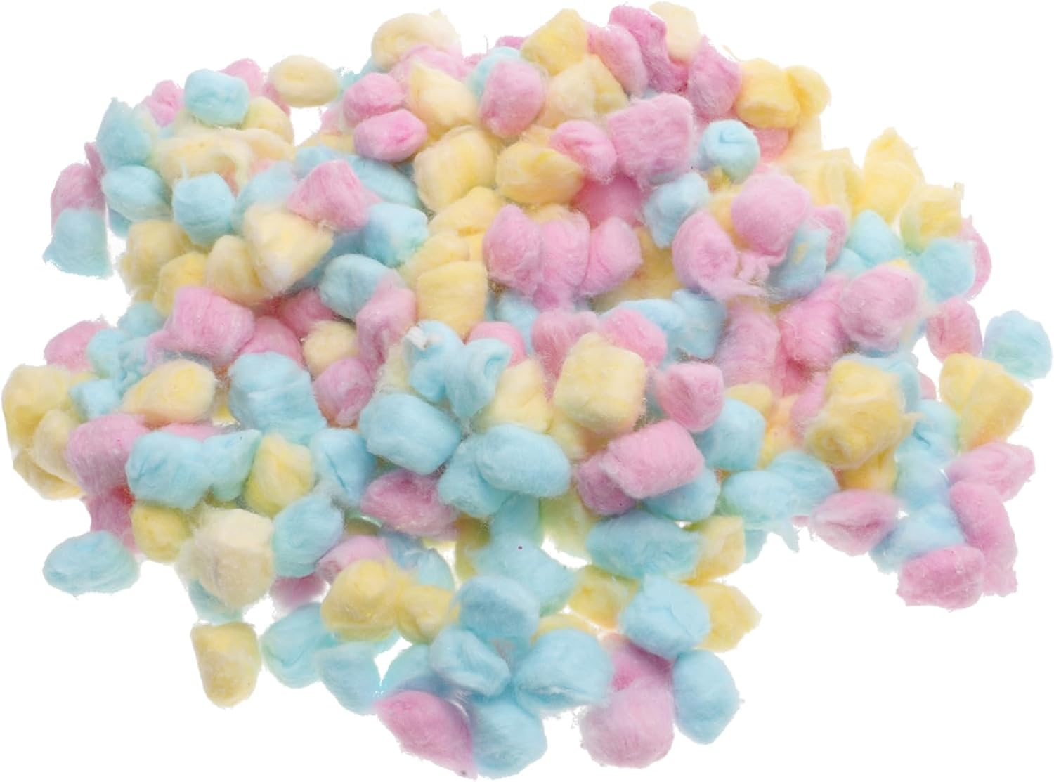 500G Baby Cotton Balls for Face Cleansing and Makeup Removal, Small Soft Cotton Pads in Pink, Yellow, and Blue, Newborn Suitable Facial Cleaning Supplies for Home and Beauty Salon image number 4