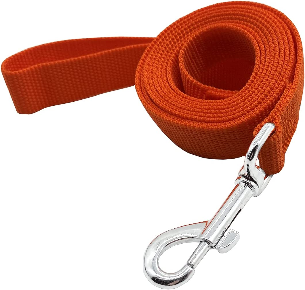 Strong Durable Nylon Dog Training Leash, Traction Rope, 4Ft /5 Foot /6 Feet Long, 5/8 Inch 3/4 Inch 1 Inch Wide, for Small and Medium Dogs (Brown, 1'' X 20 FT) image number 3