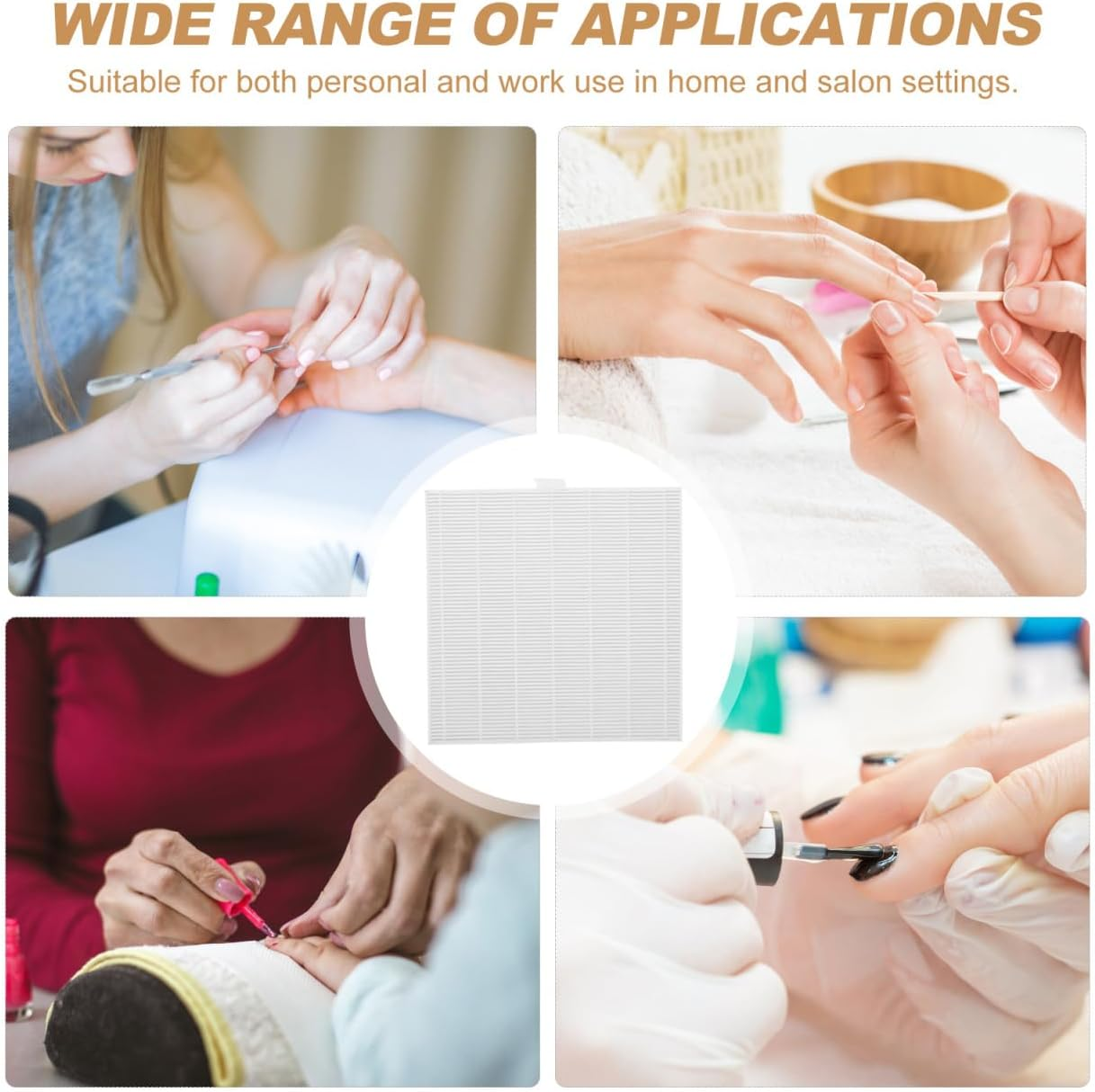 Healeved Pack of 2 Filters for Nail Sucker Manicure Professional Nail Vacuum Cleaner for Replacement Filter Accessories for White Plastic Manifold Parts image number 3