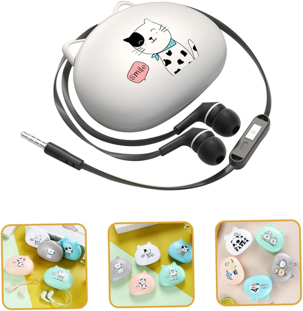 In-Ear Wired Earphones with Adorable Design Ergonomic Comfortable Fit Material Compatible with Huawei Phones for Gym Running Travel and Daily Use image number 6