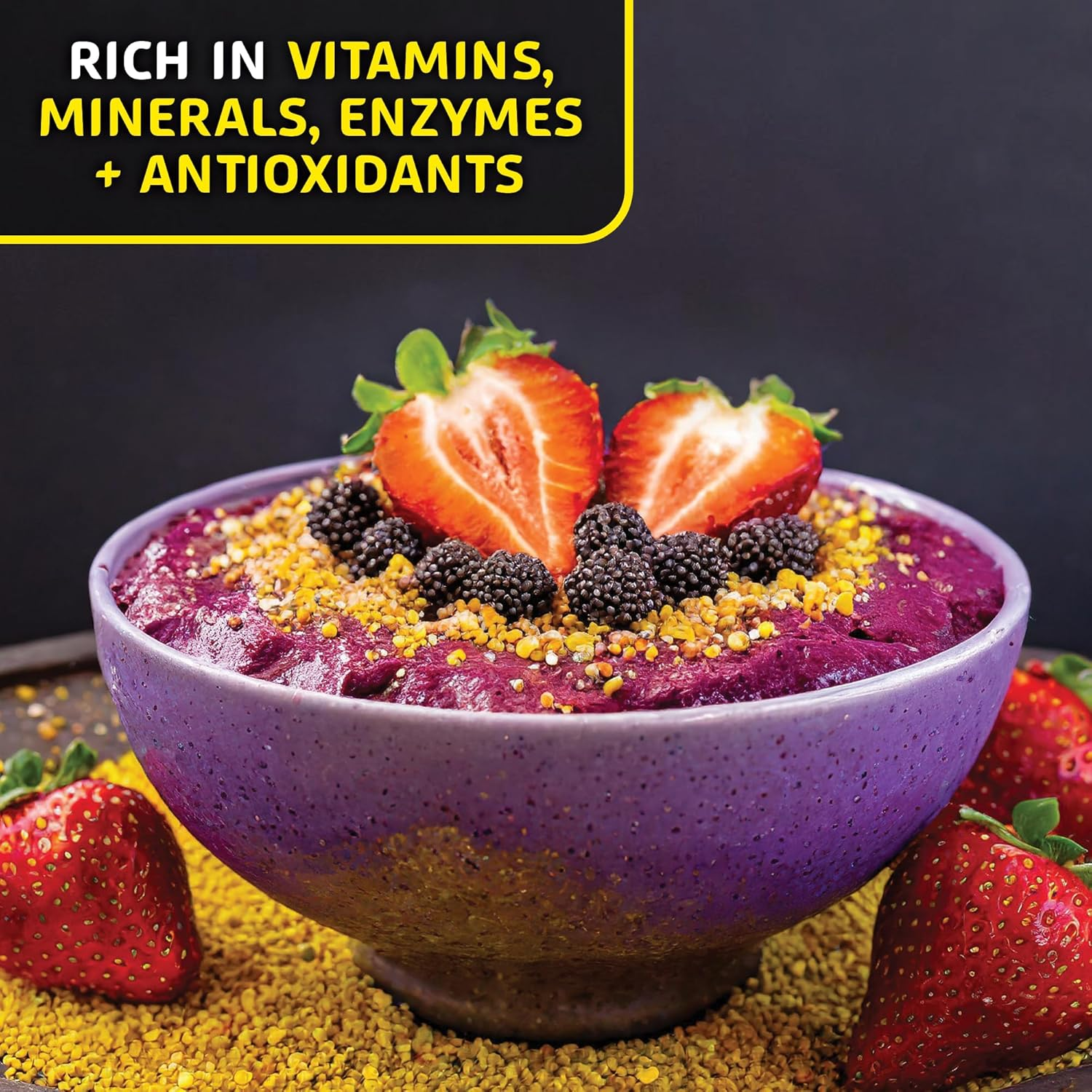 Helio Hives Bee Pollen 140 Gm Granules - Nature'S Superfood, Superior Taste - Western Australia Pure Bee Pollen for Optimal Health image number 1