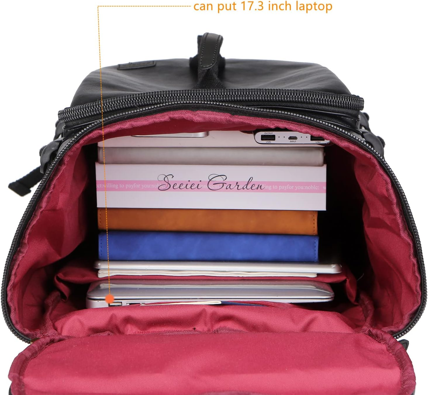 Baosha Stylish Vegan Leather Men Weekender Travel Duffel Bag Backpack Hybrid Hiking Rucksack Overnight Bag Convertible HB-26