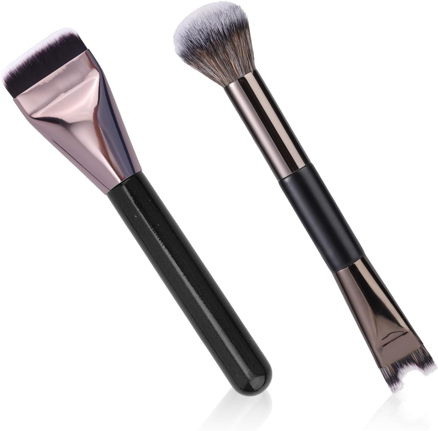 BOXOB 2Pcs 2-In-1 Nose Contour Brush Set, Sculpting Dual-End Nose Brushes with Flat Brush Dual Head Makeup Tools for Sculpting and Defining Noses Contour image number 6