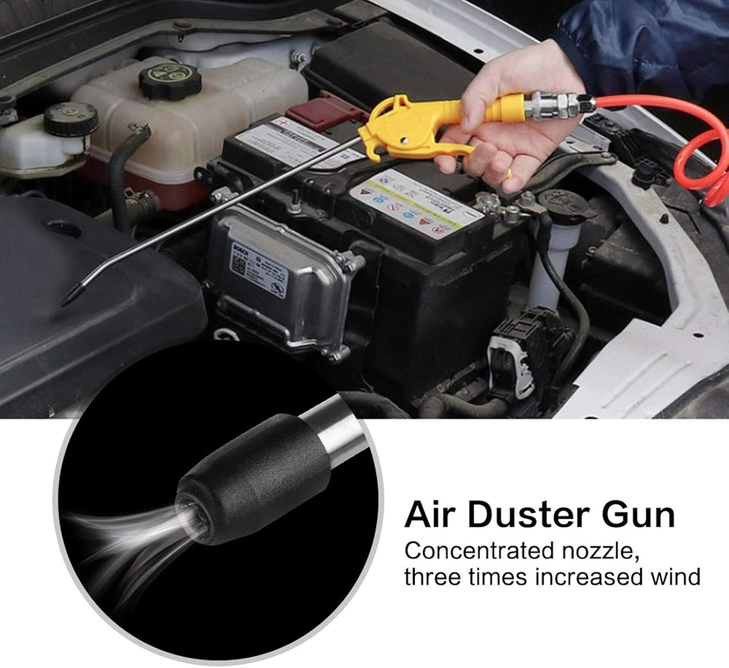 Air Pressure Blow Gun, anti Leakage Blow Gun, Repairing Extended Nozzle Air Compressor Accessories for Cleaning Narrow image number 2