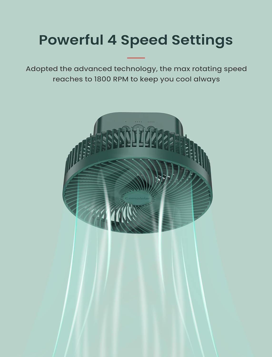 Wall Mount 10 Inch Fan with Remote and Timer, Small Oscillating Wall Fan, Powerful 4 Speeds, 90&deg;Oscillation, 120&deg;Adjustable Tilt,5.92Ft Cable, Quiet Bedroom Fan, for RV,AC/DC Adapter