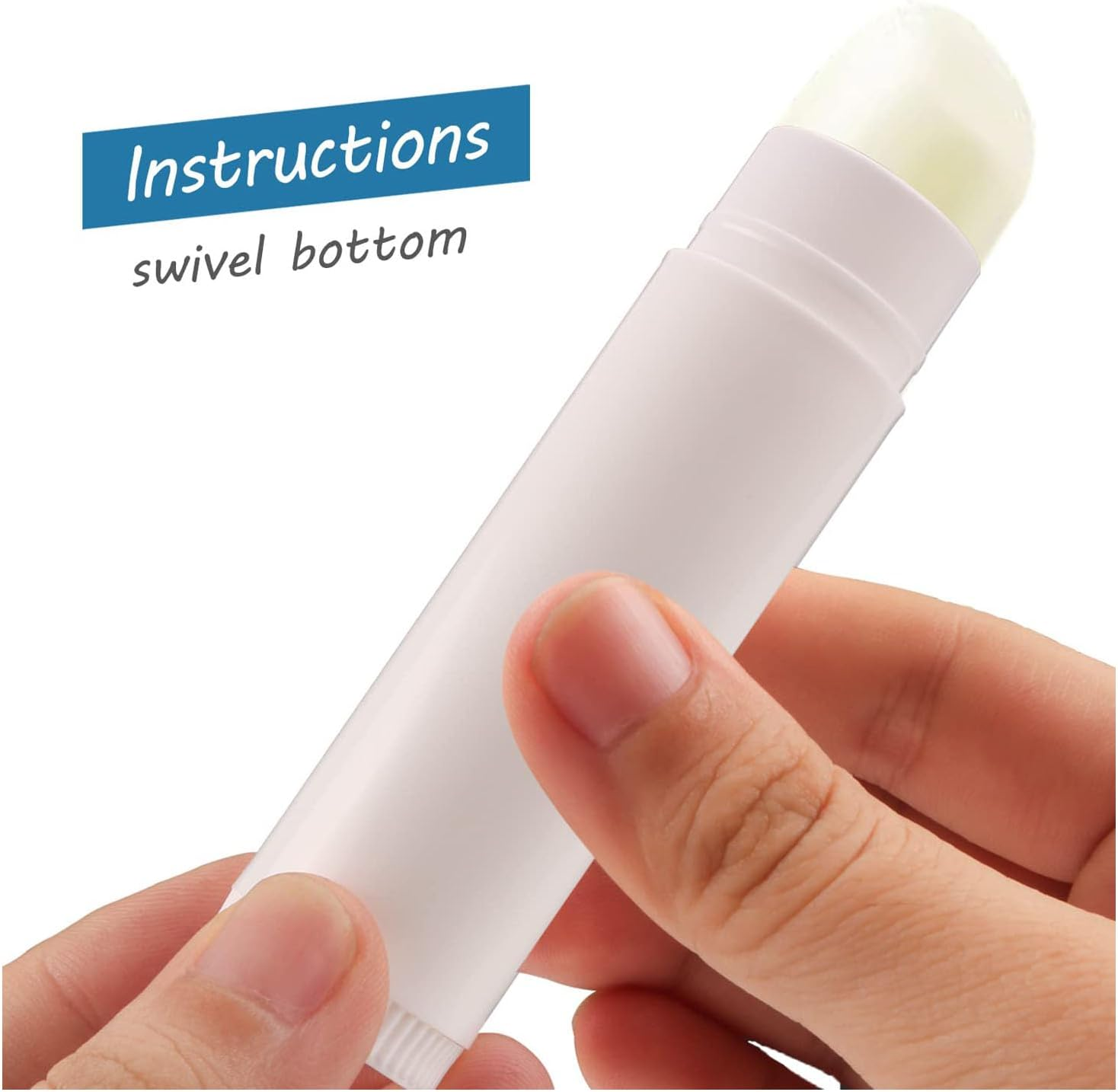 Paifeancodill Empty Lipstick Containers Clear Lip Balm Tubes, Plastic Empty Lipstick Container with Cap for Making, Travel Lip Balm Tube Containers, round Plastic Lips Balm Tube Secure Packaging image number 2