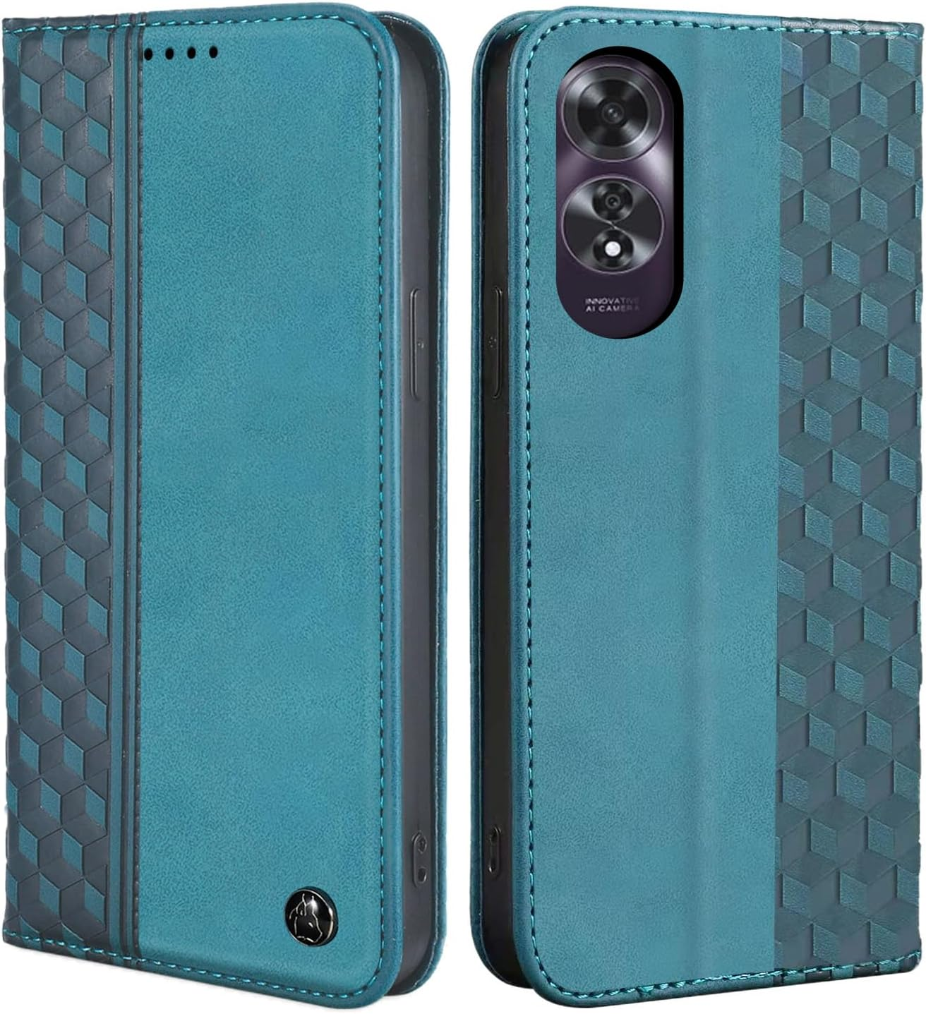 CXTCASE Case for Oppo A60 5G/ Oppo A40 (6.67 Inch), Shockproof PU Leather Flip Folio Cover with Card Slots, Magnetic Wallet Case for Oppo A60 5G/ A40, Black