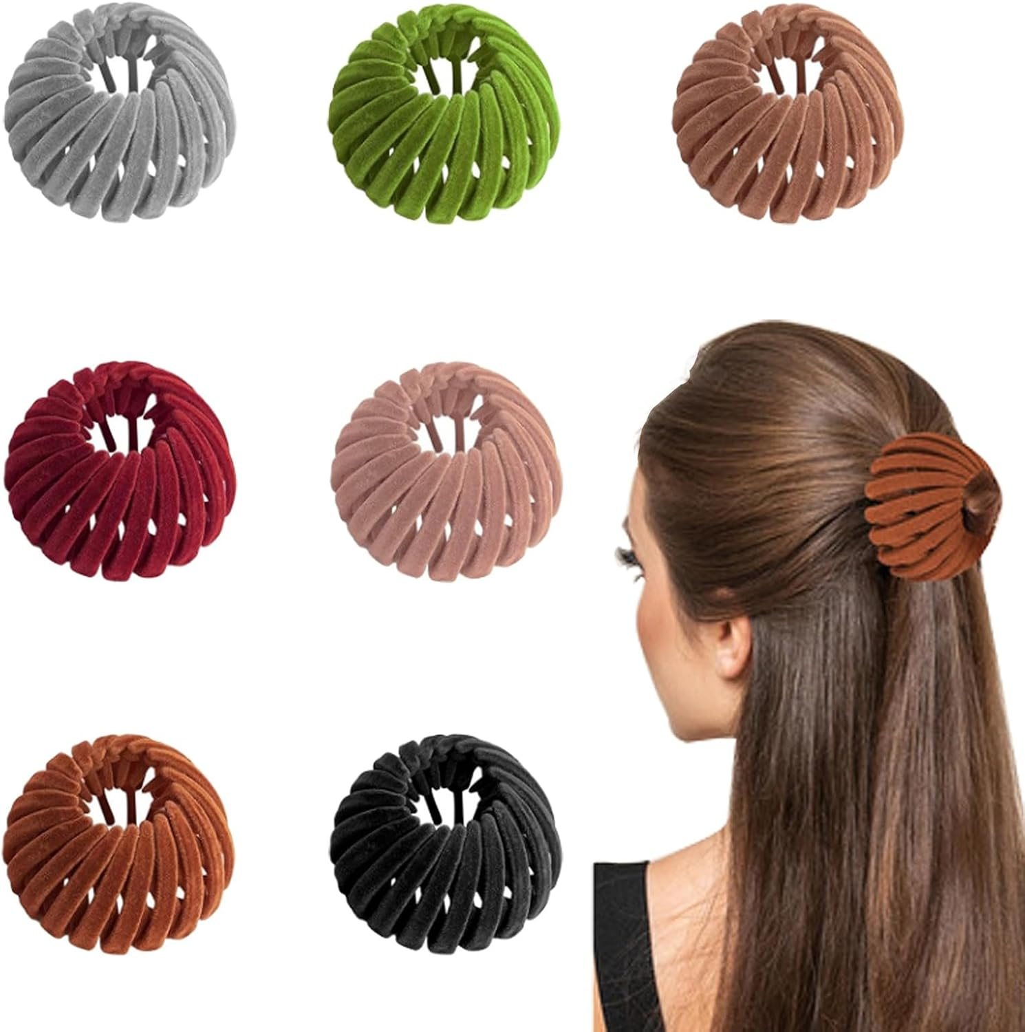 Niaciswe Vintage Bird Nest Hair Clips, Pack of 7, Bird Nest Hair Clips, Hair Clips with Bird Nest, Shaped Hair Accessories, Ponytail Holder, Haircut, Bird Nest for Everyday, Wedding, Party