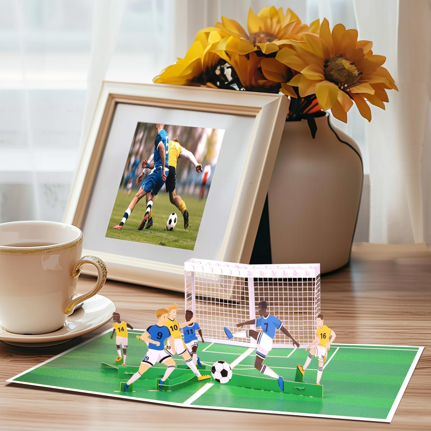 Magic Ants Pop-Up Birthday Card- Soccer Themed Father'S Day 3D Greeting Card - Soccer image number 6