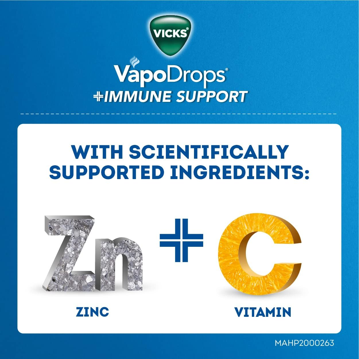 Vicks Vapodrops + Immune Support Blackcurrant Menthol Lozenges (16-Pieces) image number 5