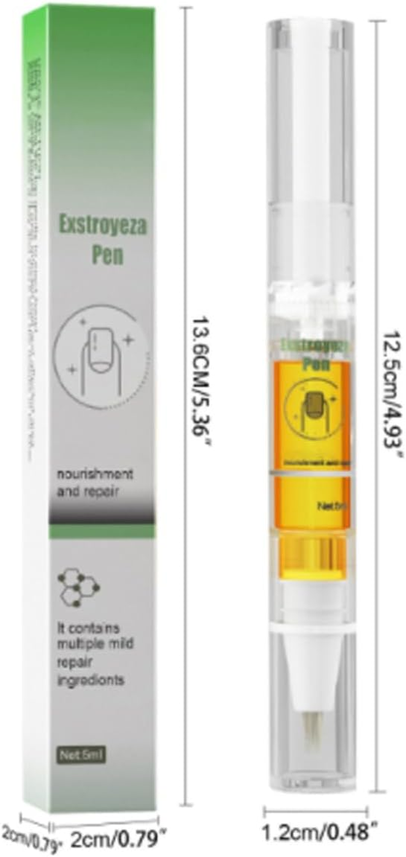 Nail Repair Pen, Toenail Extra Strength Pen &ndash; Solution for Damaged Nails with Brush Applicator, Clear, Fast‑Drying Formula image number 3